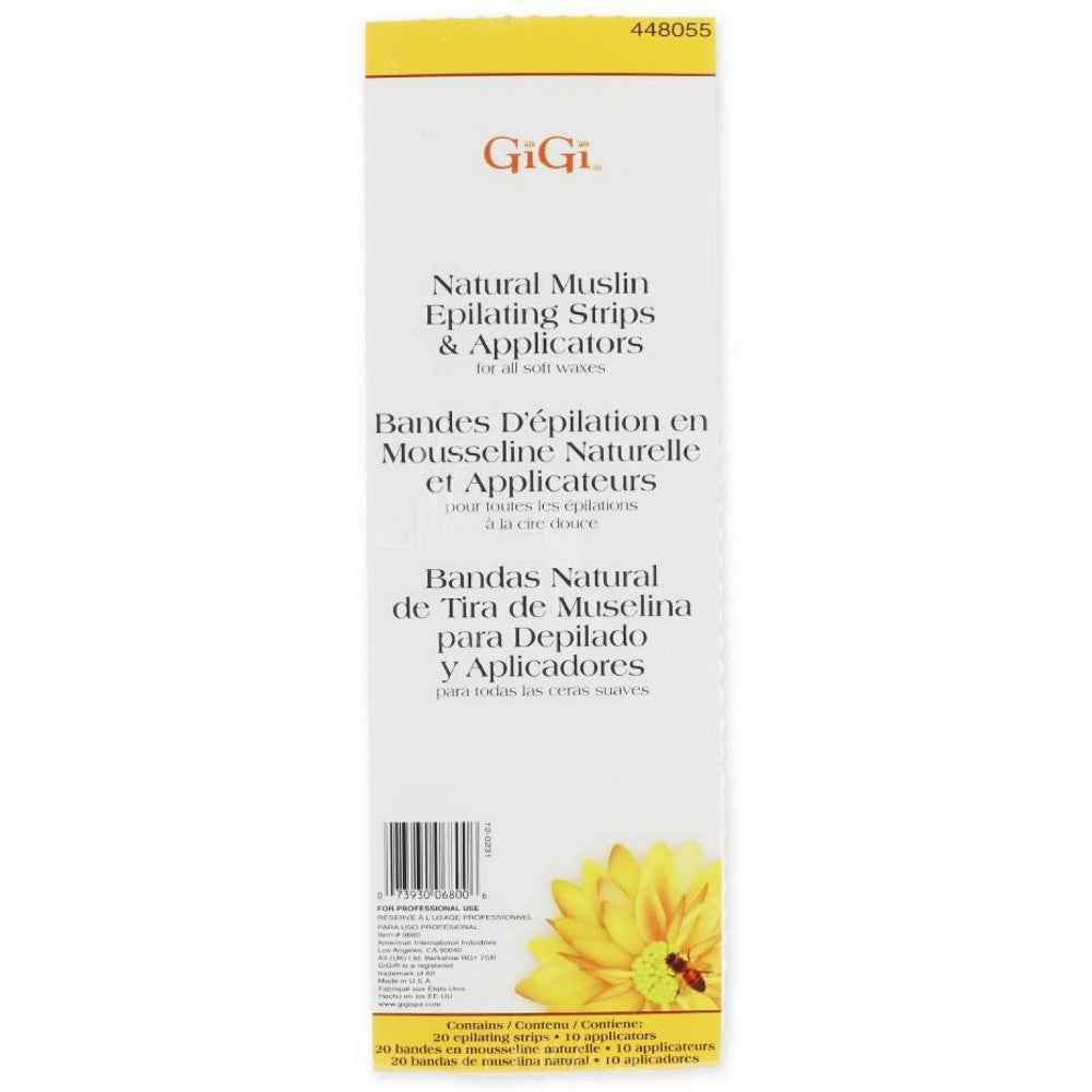 GiGi Natural Muslin Epilating Strips & Applicators Combo