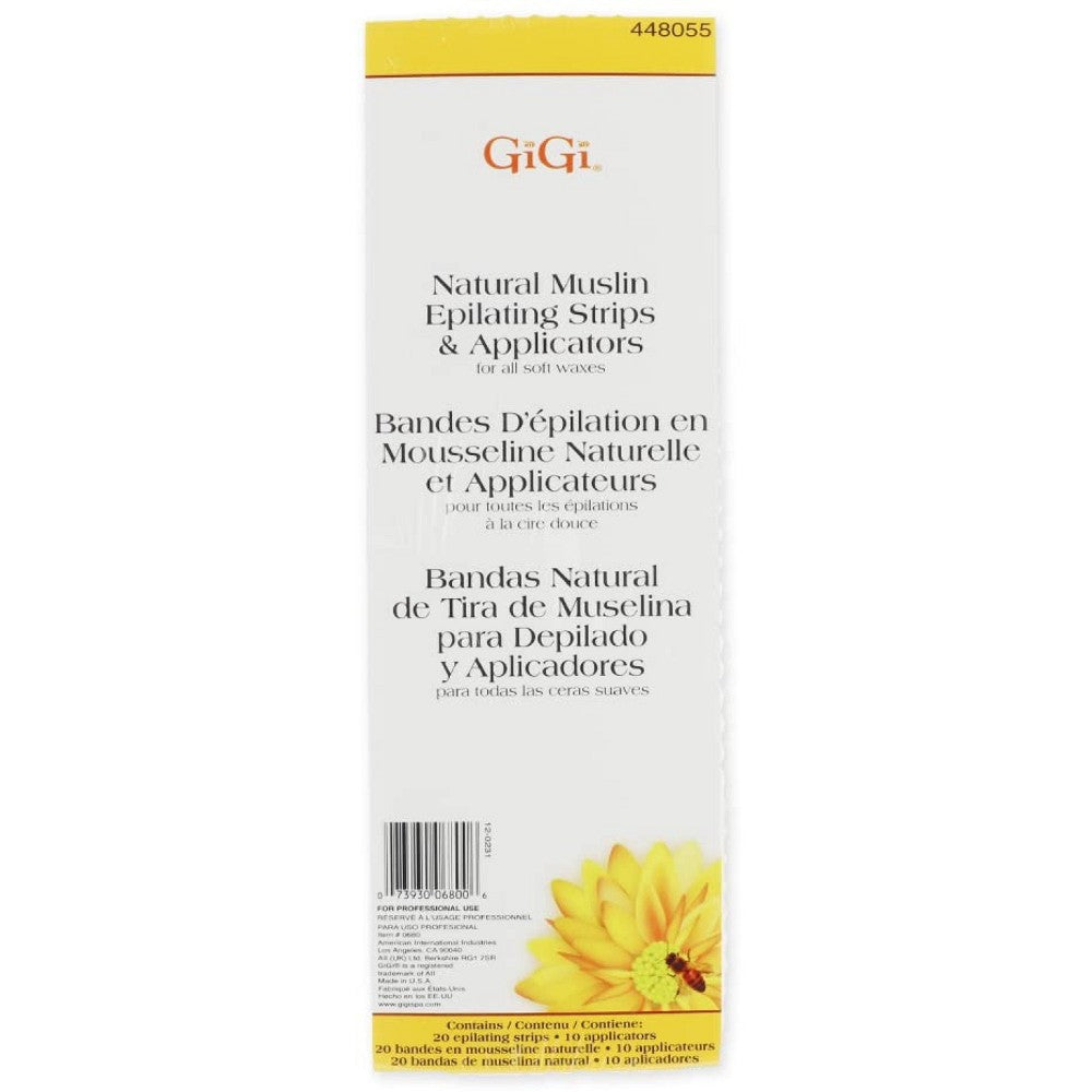 GiGi Natural Muslin Epilating Strips & Applicators Combo