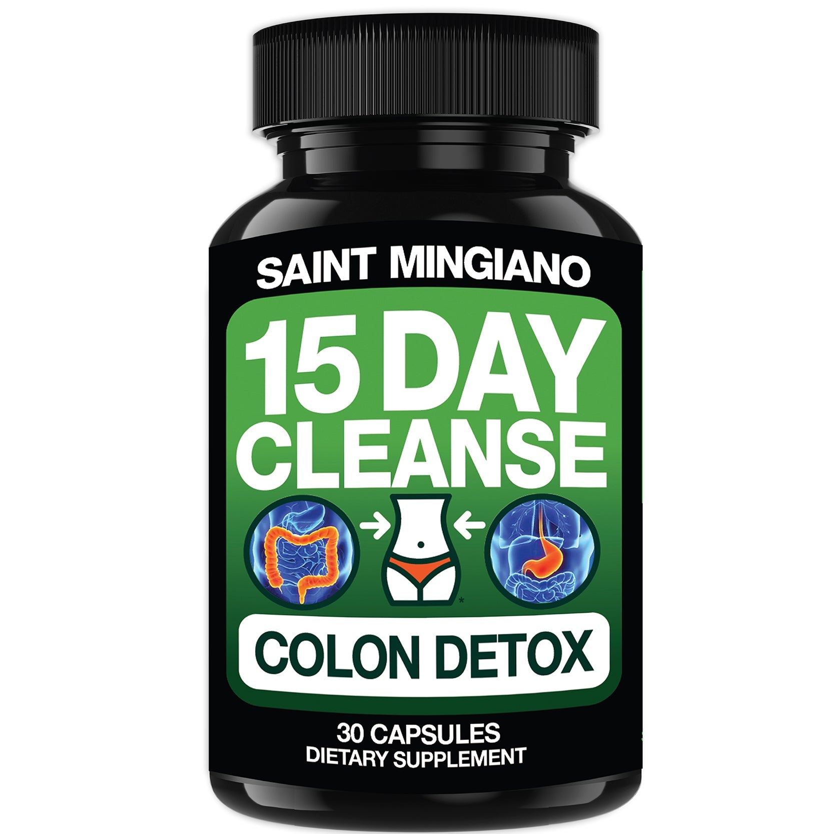 15 Day Cleanse | Colon Detox with Natural Laxative for Constipation & Bloating. by Saint Mingiano - Supplements & Wellness Dedicated to Holistic Health