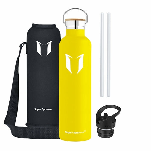 Insulated Stainless Steel Water Bottle 32oz - Double Wall Vacuum Insulated, BPA Free, Leak Proof