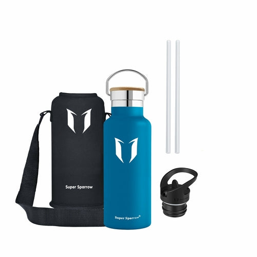 Insulated Stainless Steel Water Bottle - 17oz/500ml Double Wall Vacuum Flask