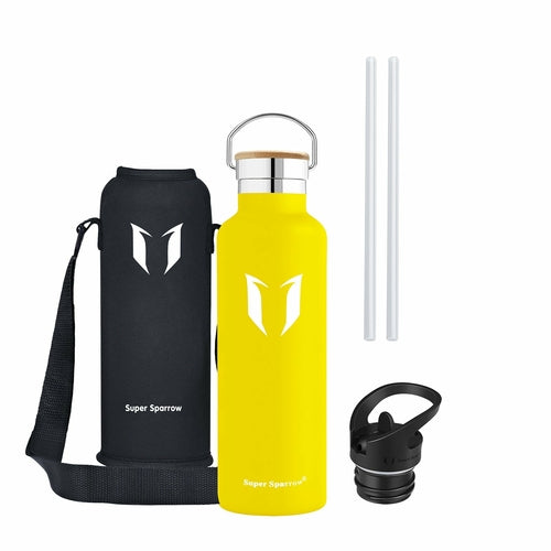 Insulated Stainless Steel Water Bottle - 25oz/750ml Extra Large Vacuum Flask