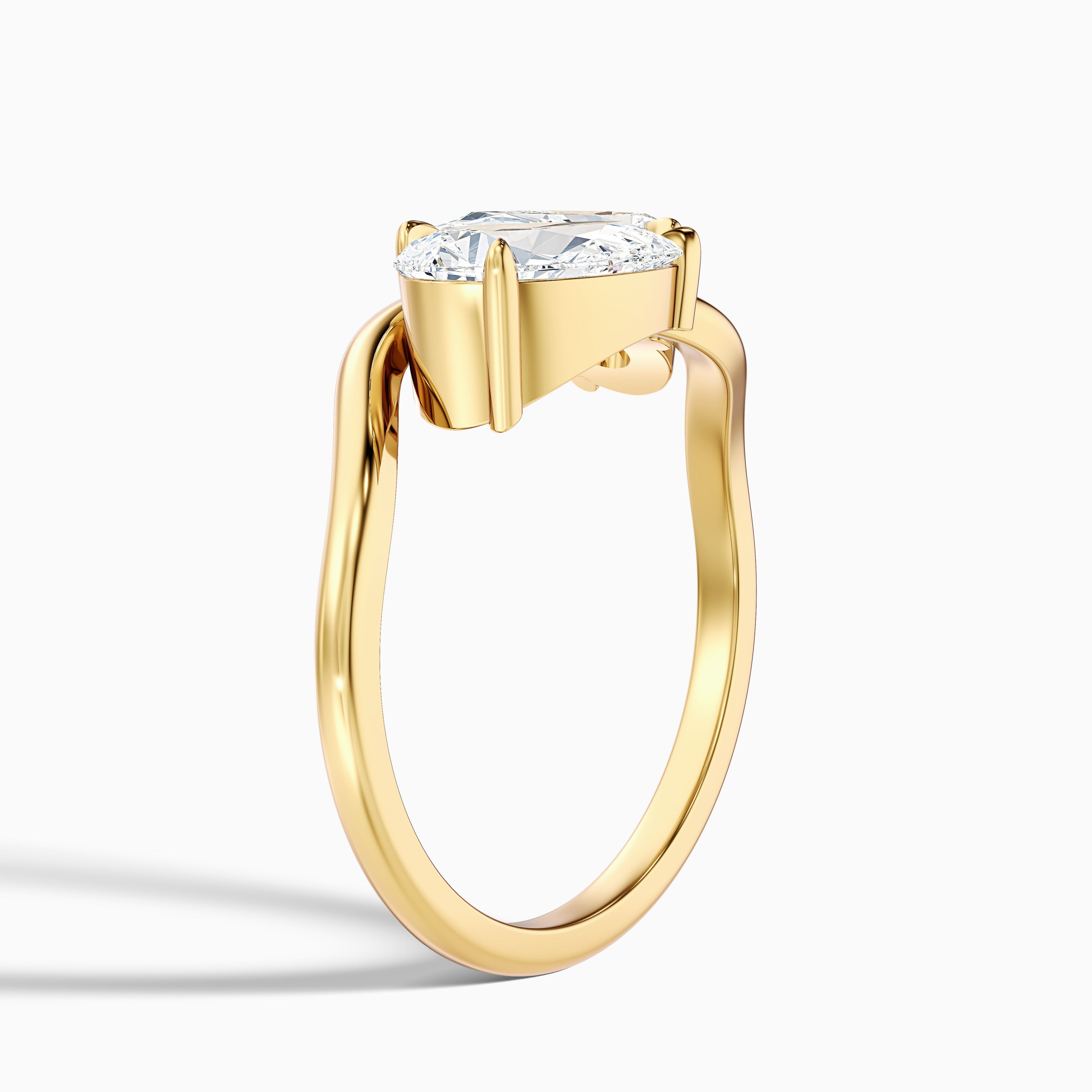 Paula Toi Et Moi Ring in 10k White Gold With Both Pear Two Stone Moissanite Diamond (4.5 Ct. Tw.)