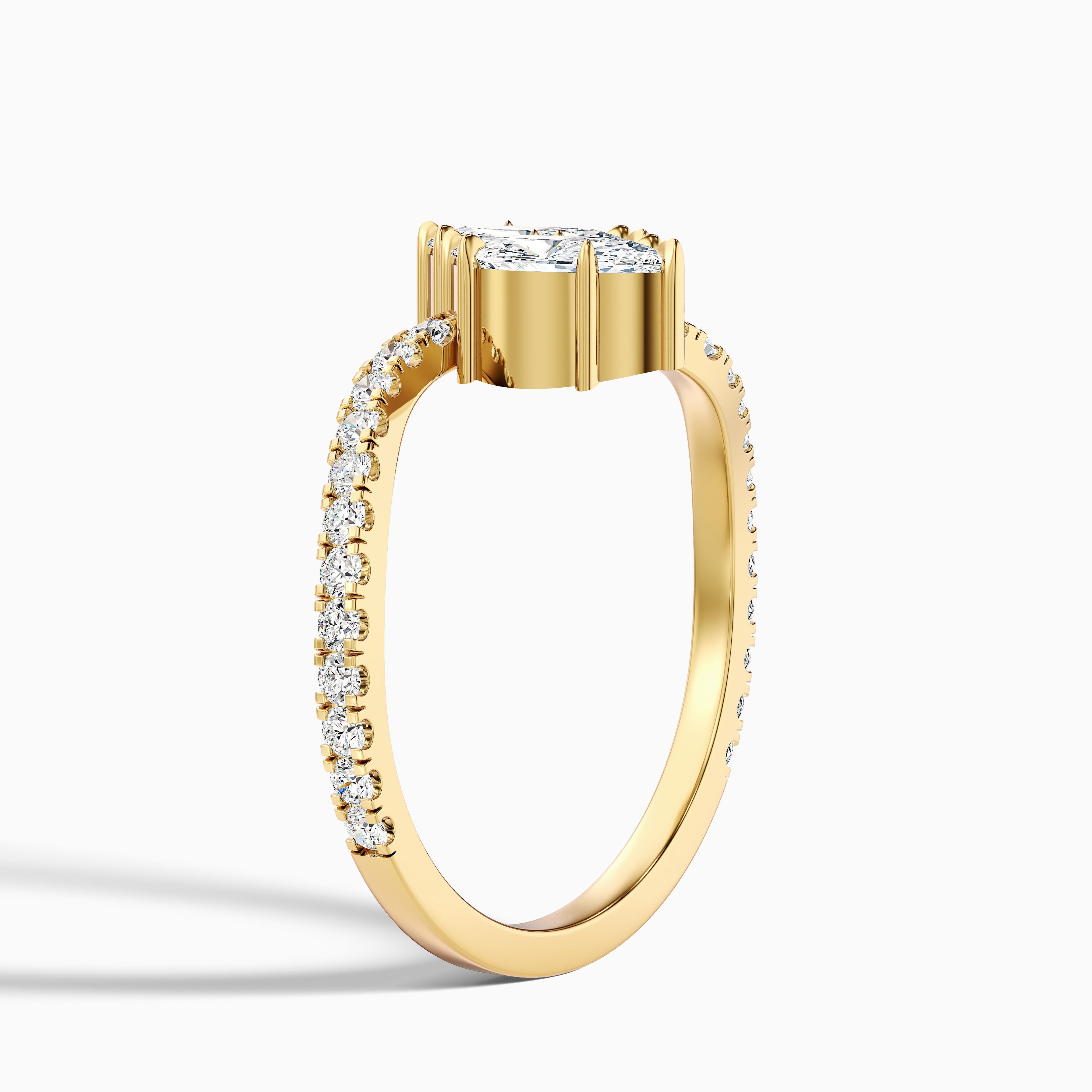 Caren Toi Et Moi Ring in 10k White Gold With Both Marquise Two Stone Lab Grown Diamond (1.5 Ct. Tw.)