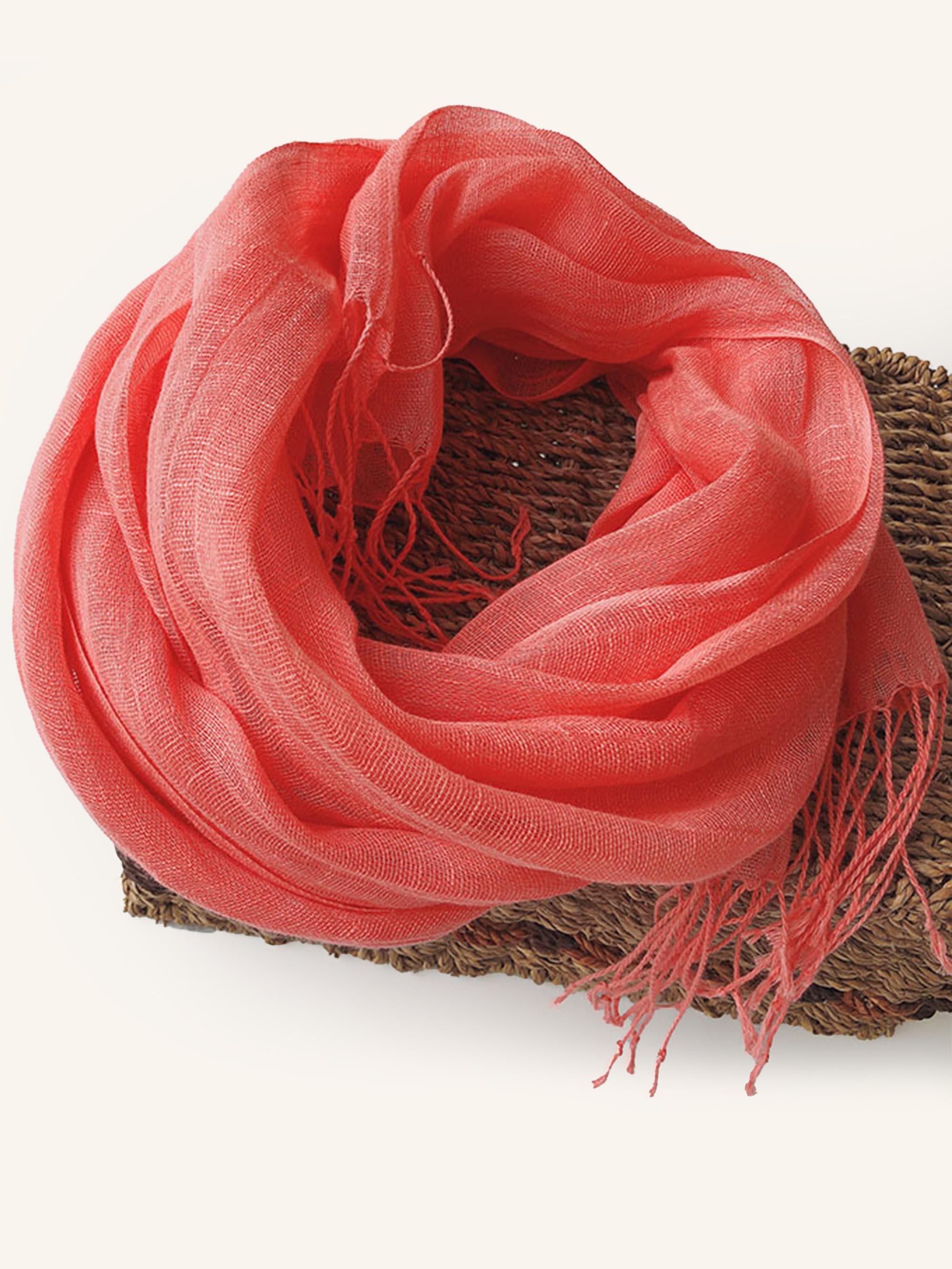 100% Linen Lightweight Solid Color Scarf BIANCA DestGlow