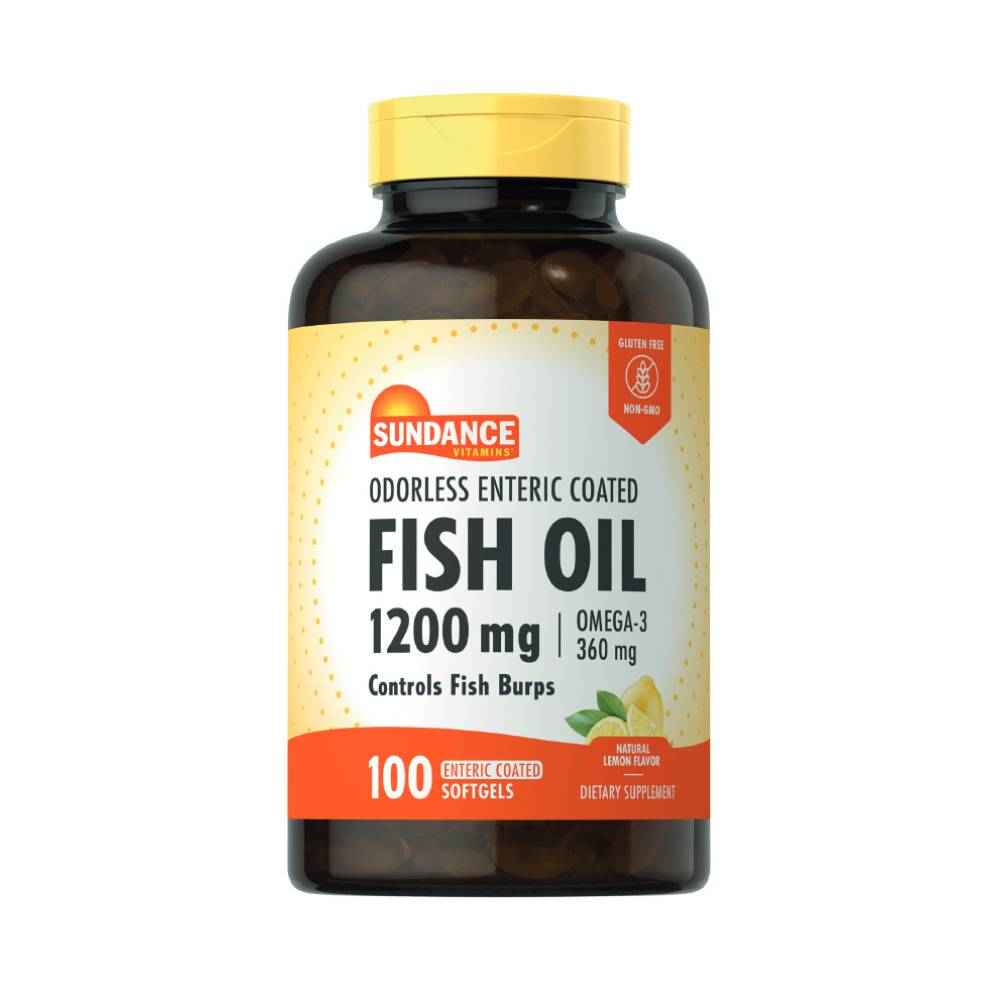 Sundance Vitamins Odorless Fish Oil - Omega-3 Softgels, 100 Tabs