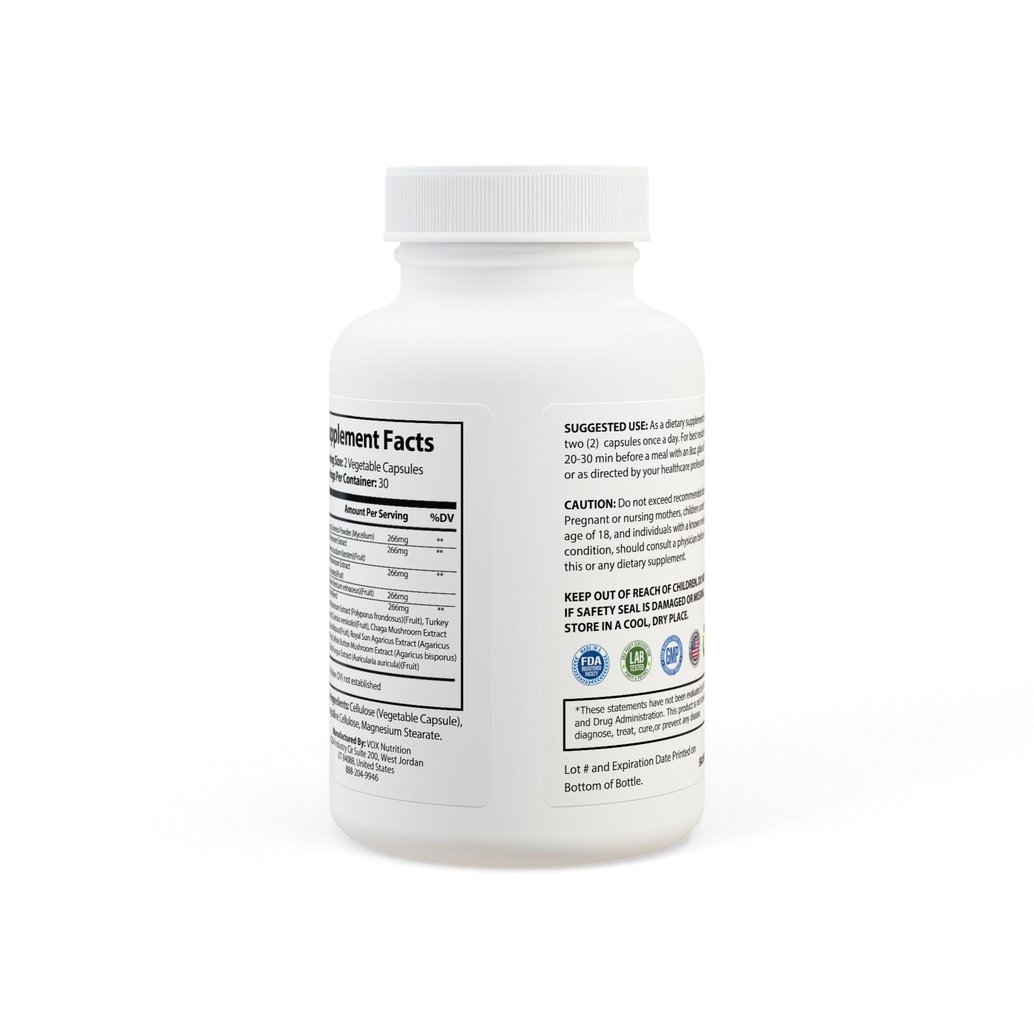 Fungora Mushroom Blend Supplement (60 Capsules) by Spee24, LLC