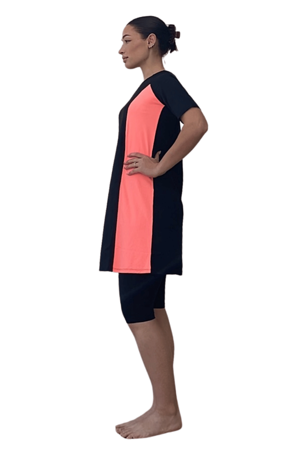 Modest Two-Piece Swim Dress Set - Elbow Sleeves with Knee-Length Leggings | UPF Protection by Kosher Casual USA
