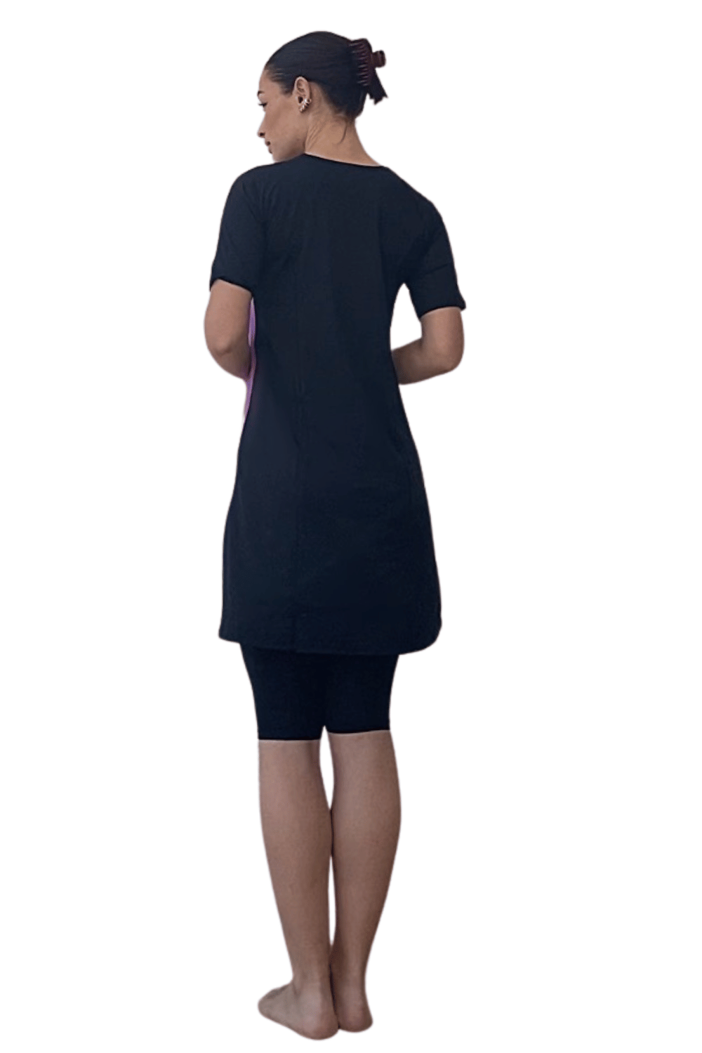 Modest Two-Piece Swim Dress Set - Elbow Sleeves with Knee-Length Leggings | UPF Protection by Kosher Casual USA