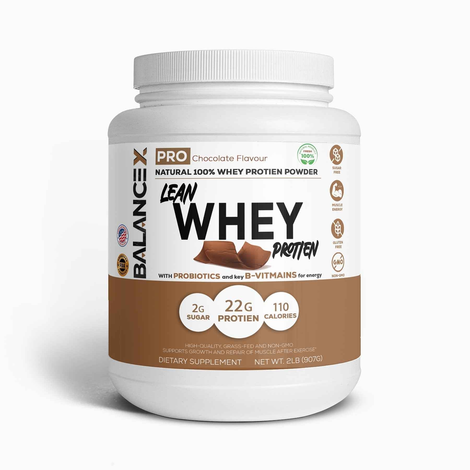 Natural Lean Whey Protein: Sculpt Your Strength (Chocolate) 2LBS - Clearance Sale