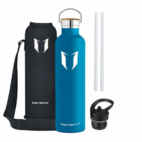 Insulated Stainless Steel Water Bottle 32oz - Double Wall Vacuum Insulated, BPA Free, Leak Proof