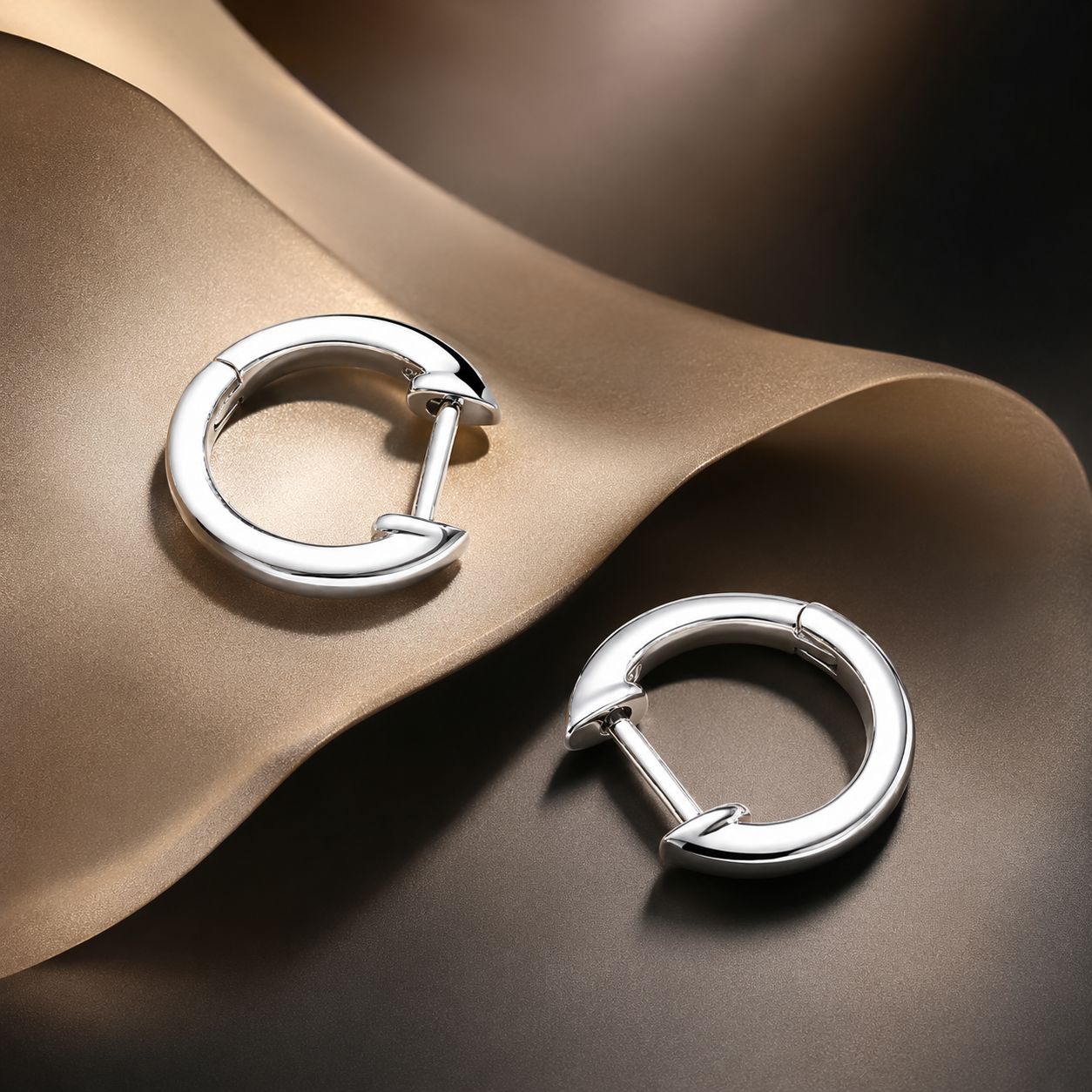925 Sterling Silver Plated Black Gold Earrings for Women DestGlow