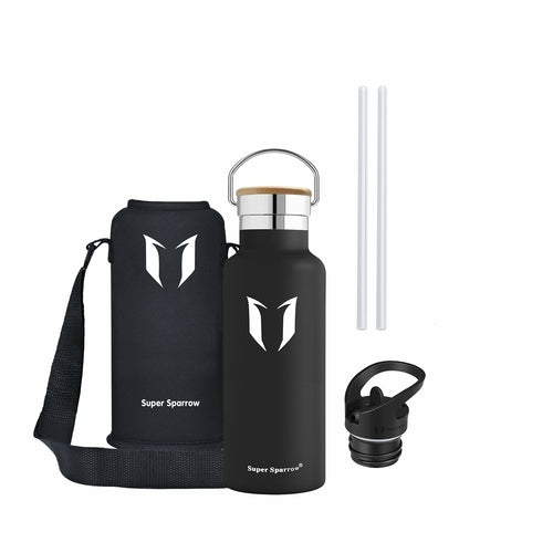 Insulated Stainless Steel Water Bottle - 17oz/500ml Double Wall Vacuum Flask