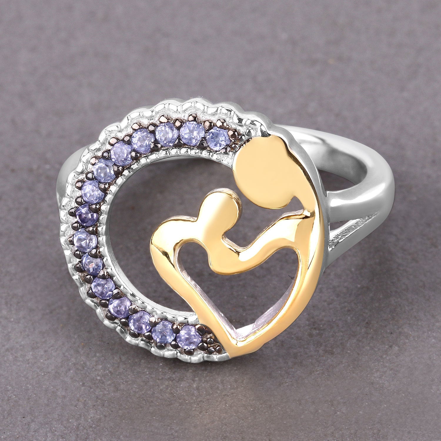 0.28 Carat Genuine Tanzanite .925 Sterling Silver Ring by Bids.com