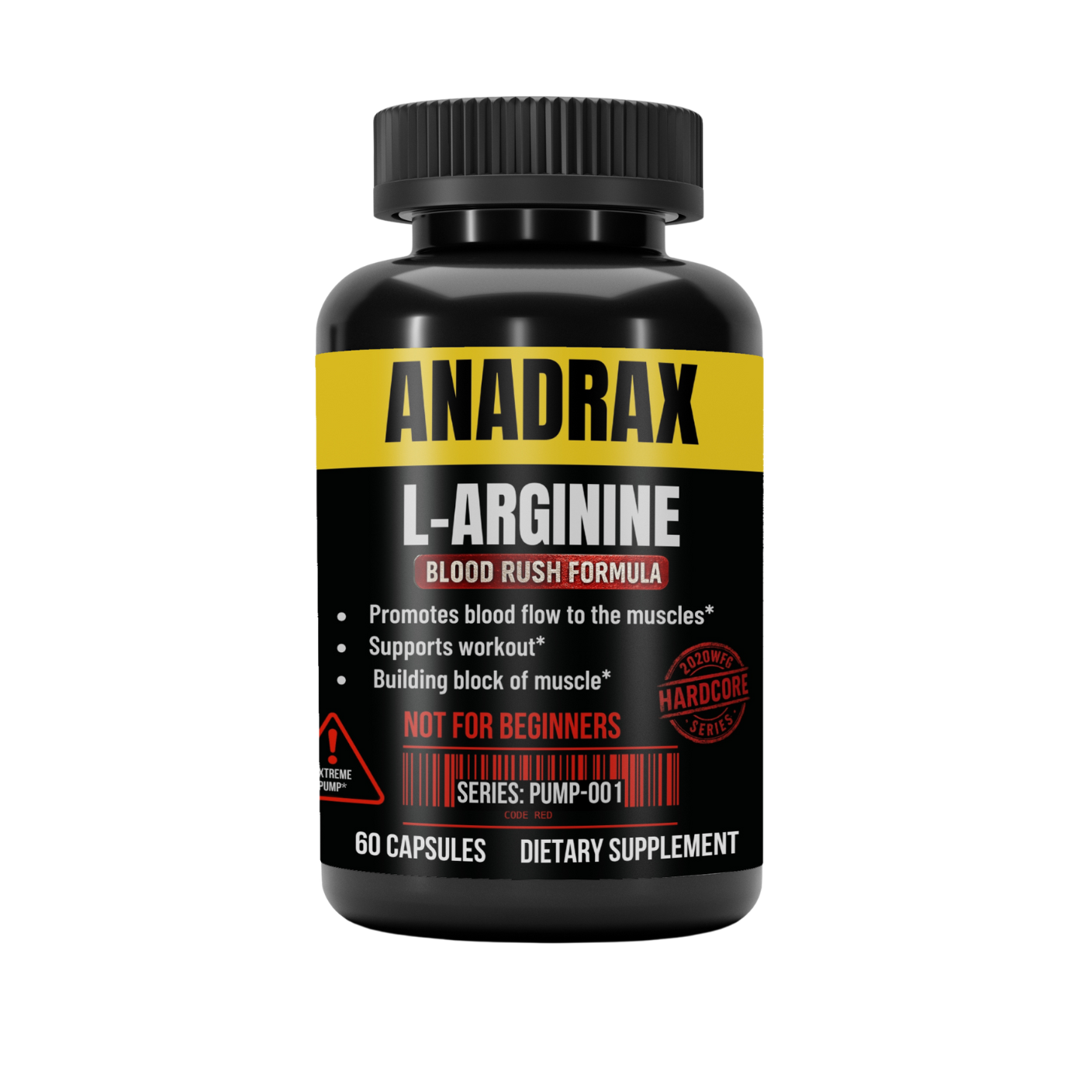ANADRAX: Circulation Complex | 60 Capsules - L-Arginine, Niacin & Nitric Oxide Support for Active Lifestyles by 2020WFG