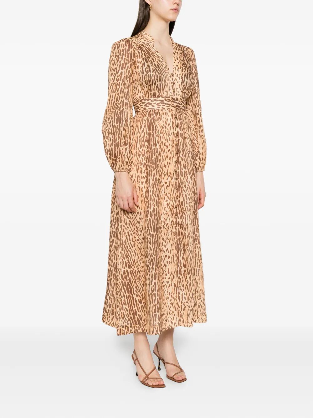 Zimmermann Women Cascadian Plunge Midi Dress DestGlow