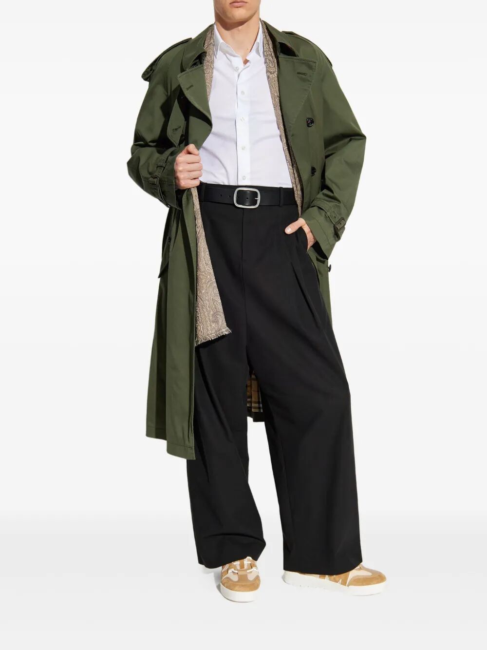 Etro Men Cotton Jacquard Shirt With Gecko Motif by Luosophy