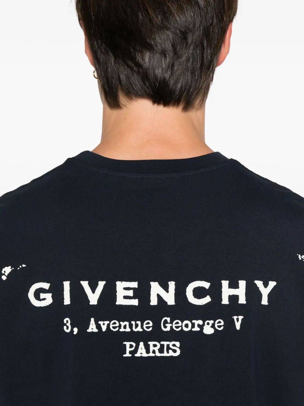 Givenchy Men Cotton T-Shirt With Givenchy Stamp Print by Luosophy