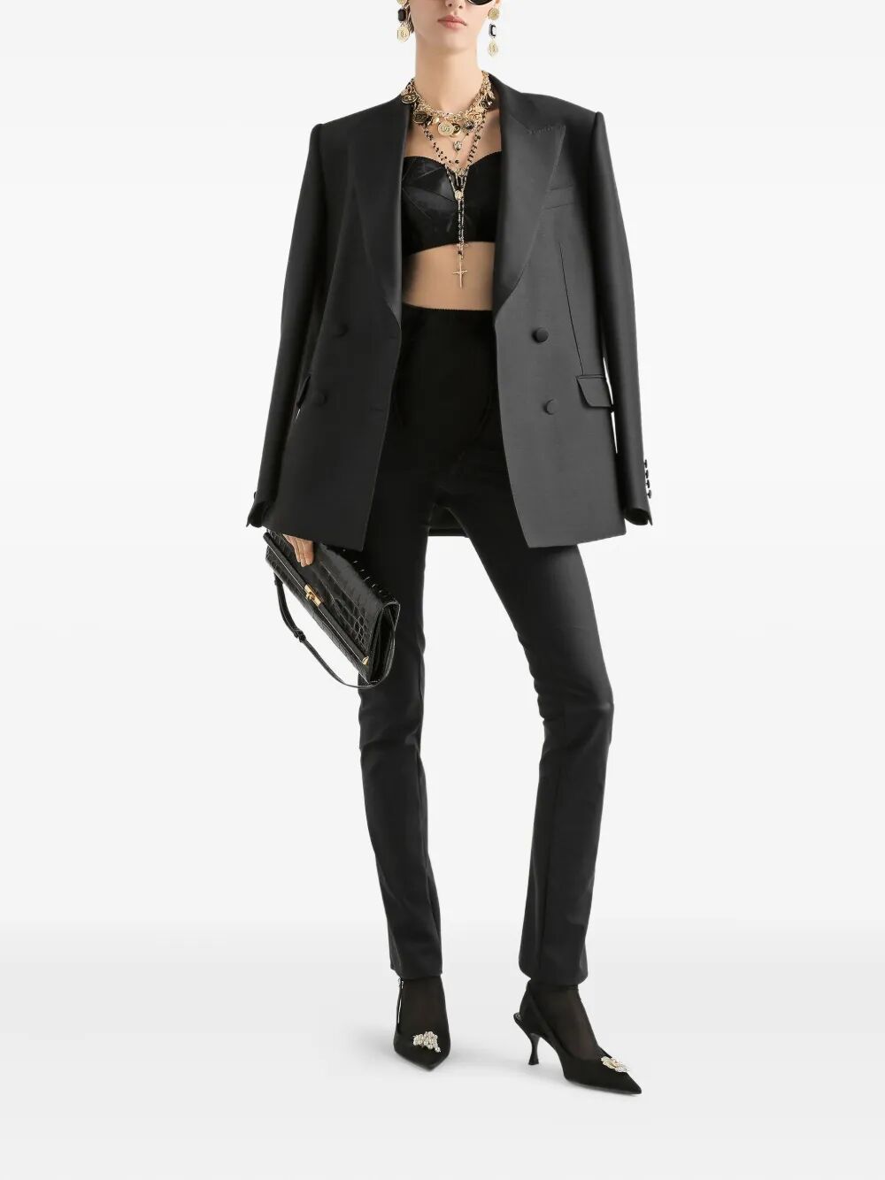 Dolce & Gabbana Women Double-Breasted Jacket In Faille DestGlow