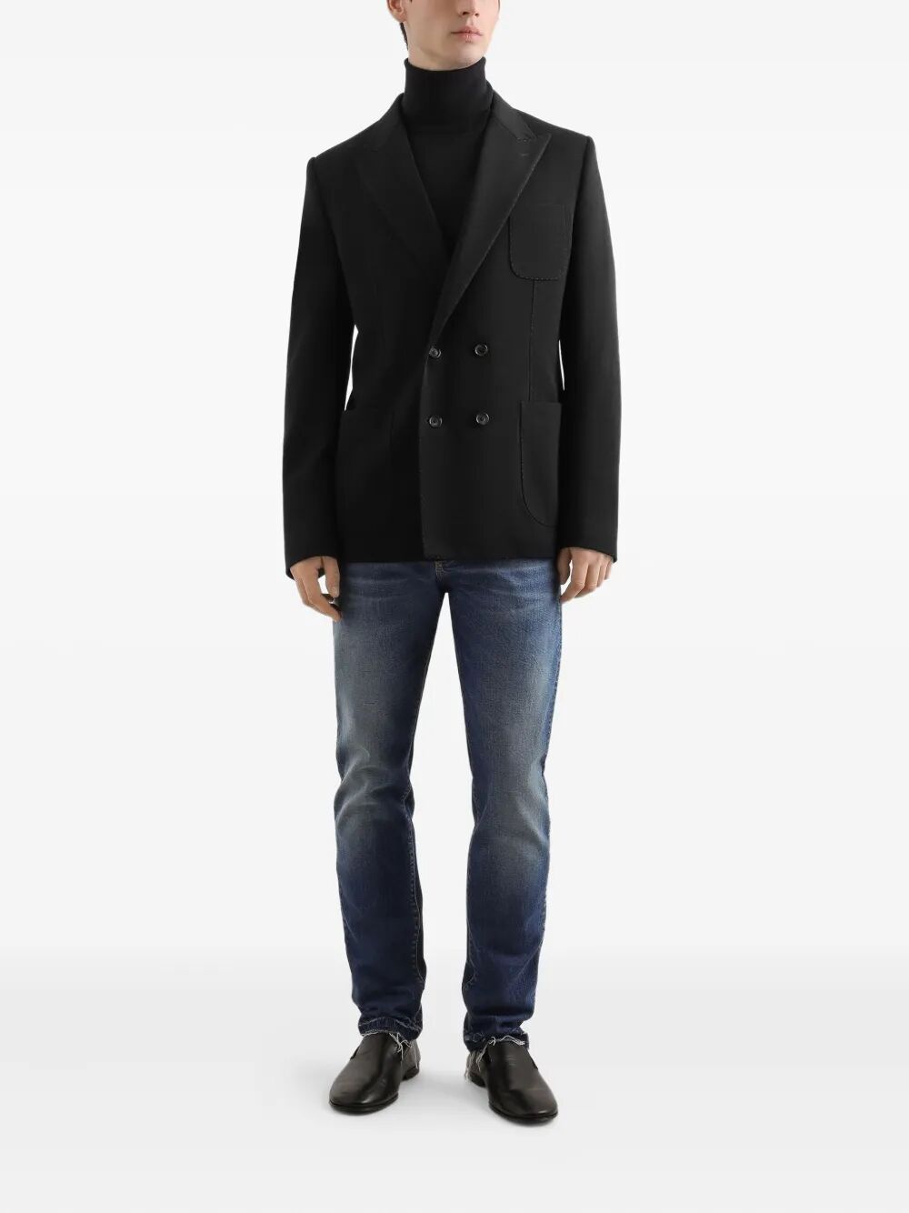 Dolce & Gabbana Men Double-Breasted Wool Blazer by Luosophy
