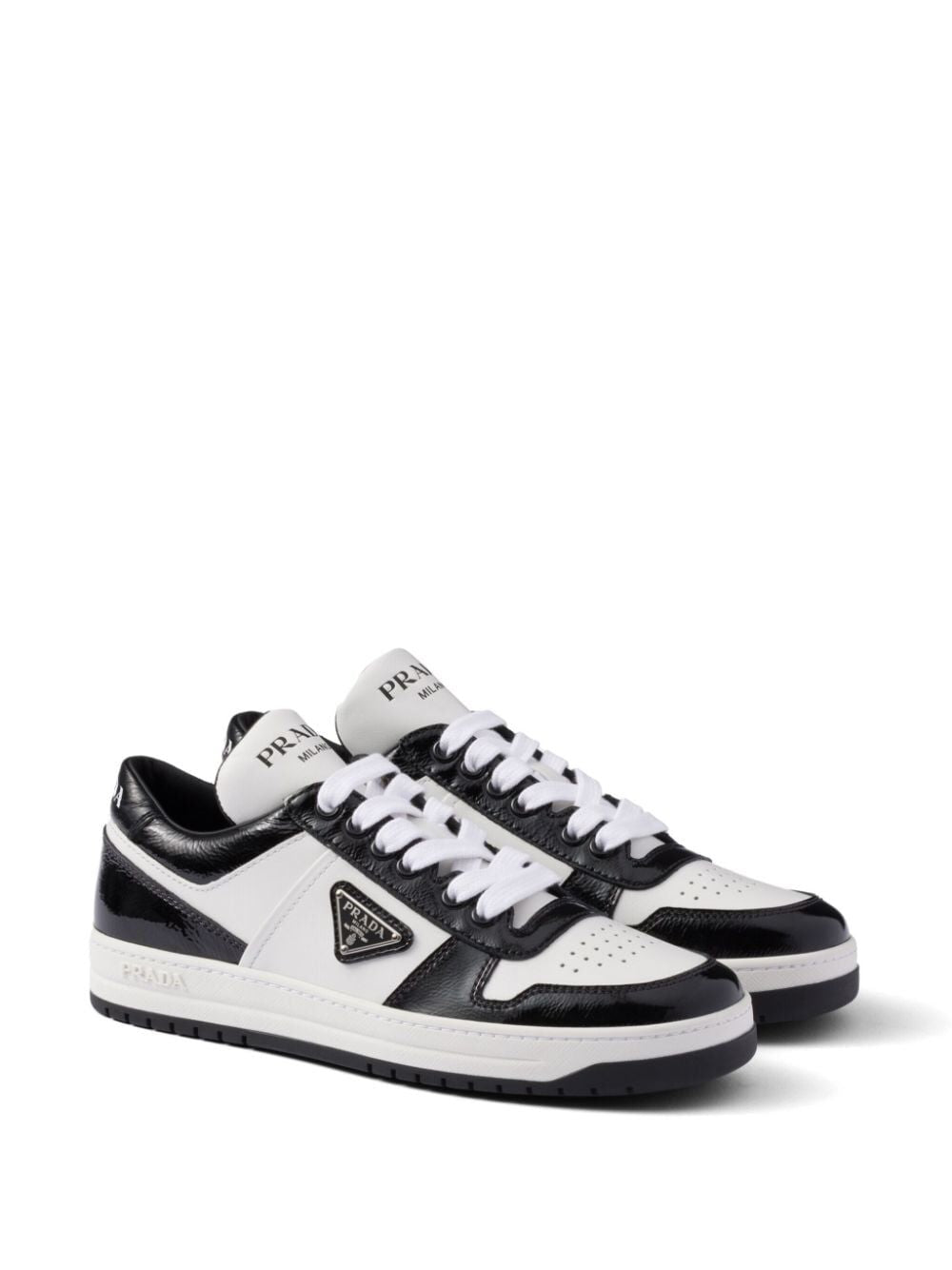 Prada Women Downtown Leather Sneakers by Luosophy