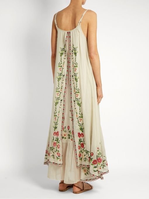 Spring Summer Women Clothing Strap Tube Top Printed Wide Hem Loose Dress Maxi Dress by Ragazza