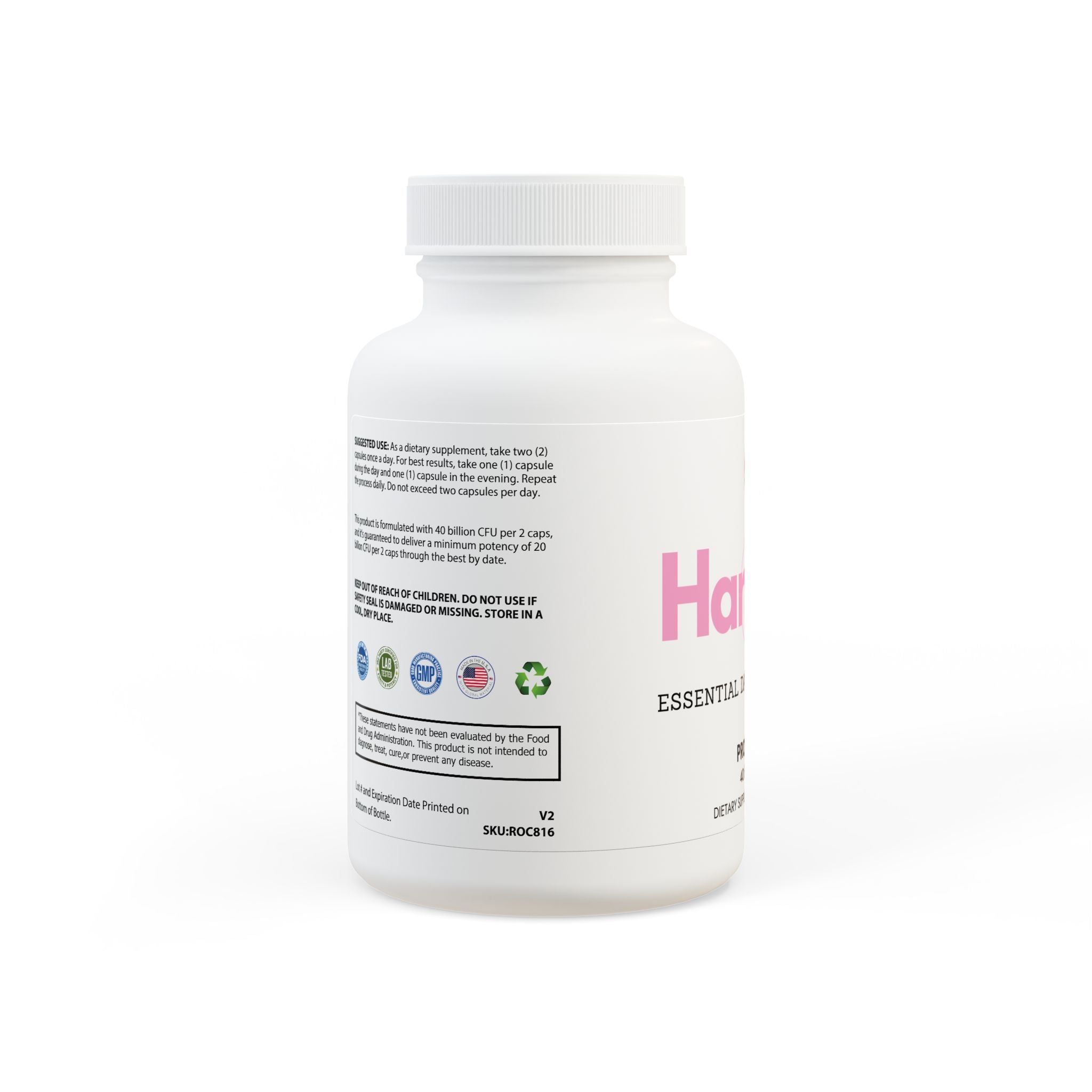 Harmon Probiotics Supplement (60 Capsules) by Spee24, LLC