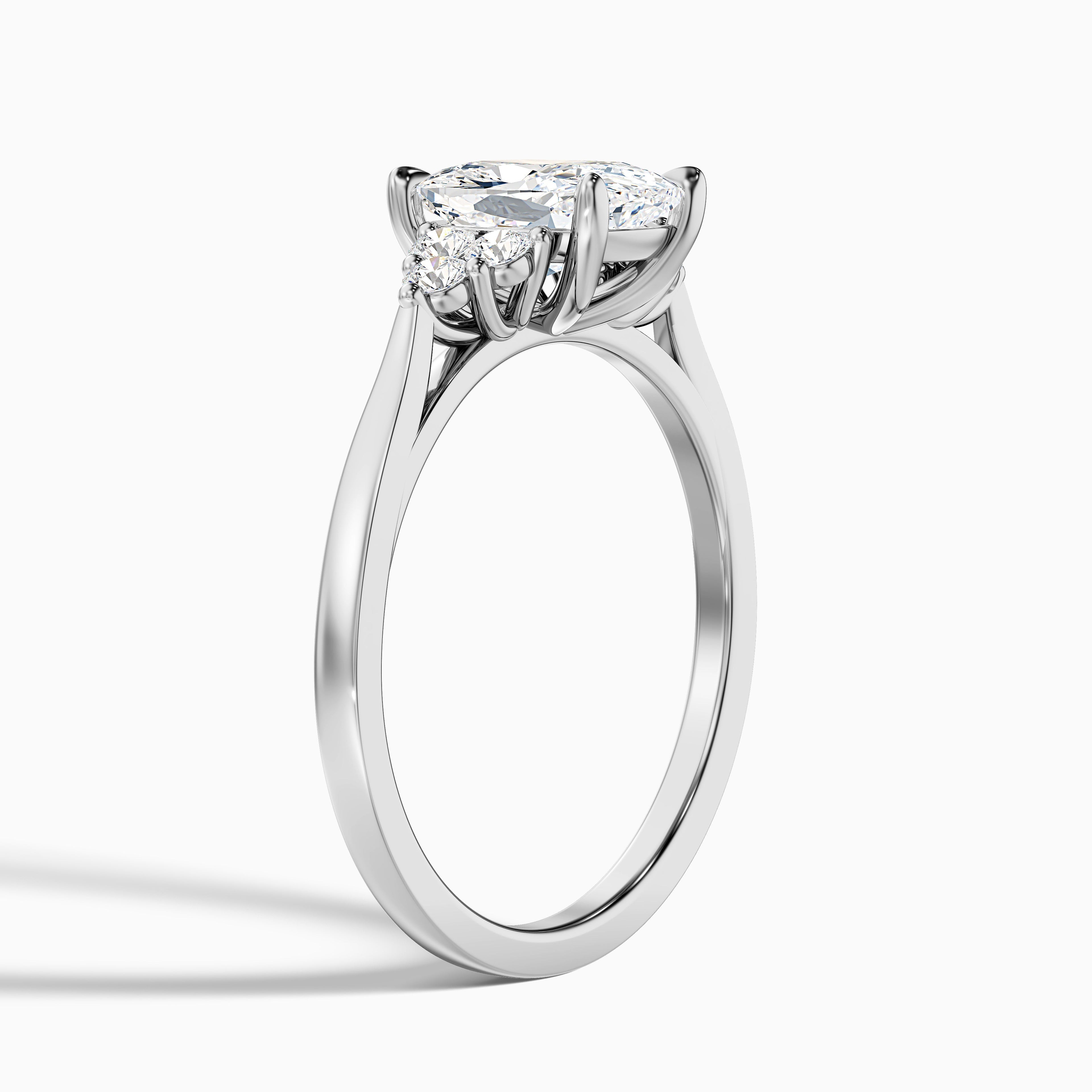 Kiera 4 Carat Elongated Cushion Cut Vintage Inspired Lab Grown Diamond Ring in Platinum