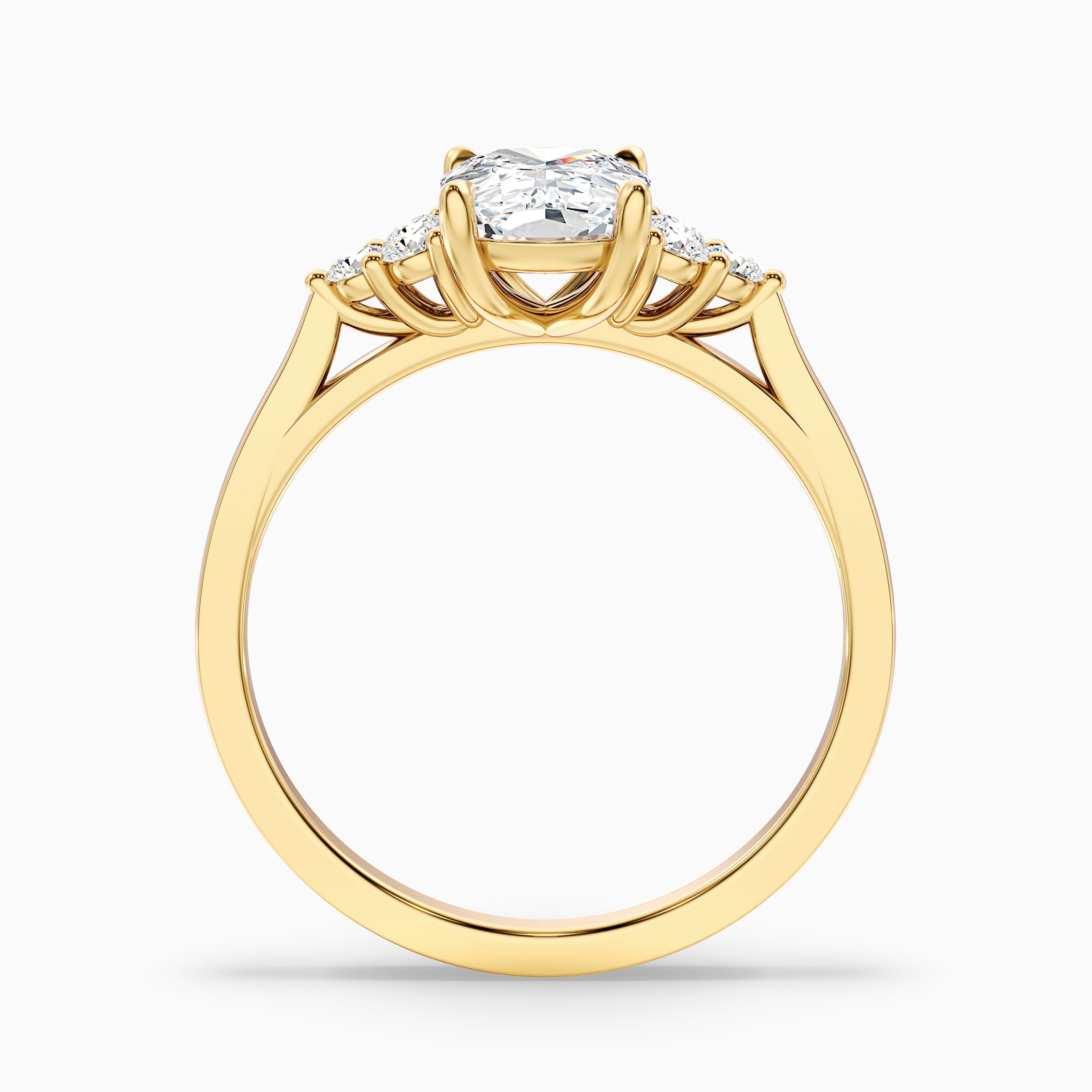 Kiera 1.5 Carat Elongated Cushion Cut Vintage Inspired Moissanite Diamond Ring in 18k Rose Gold