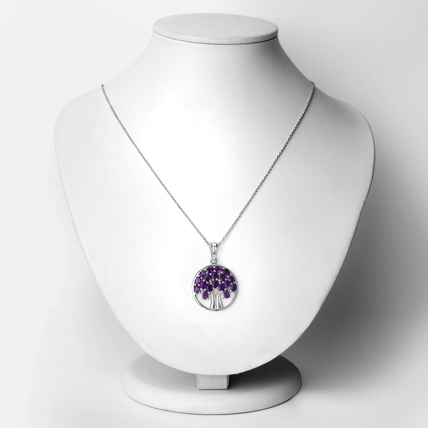 2.94 Carat Genuine Amethyst .925 Sterling Silver Pendant by Bids.com