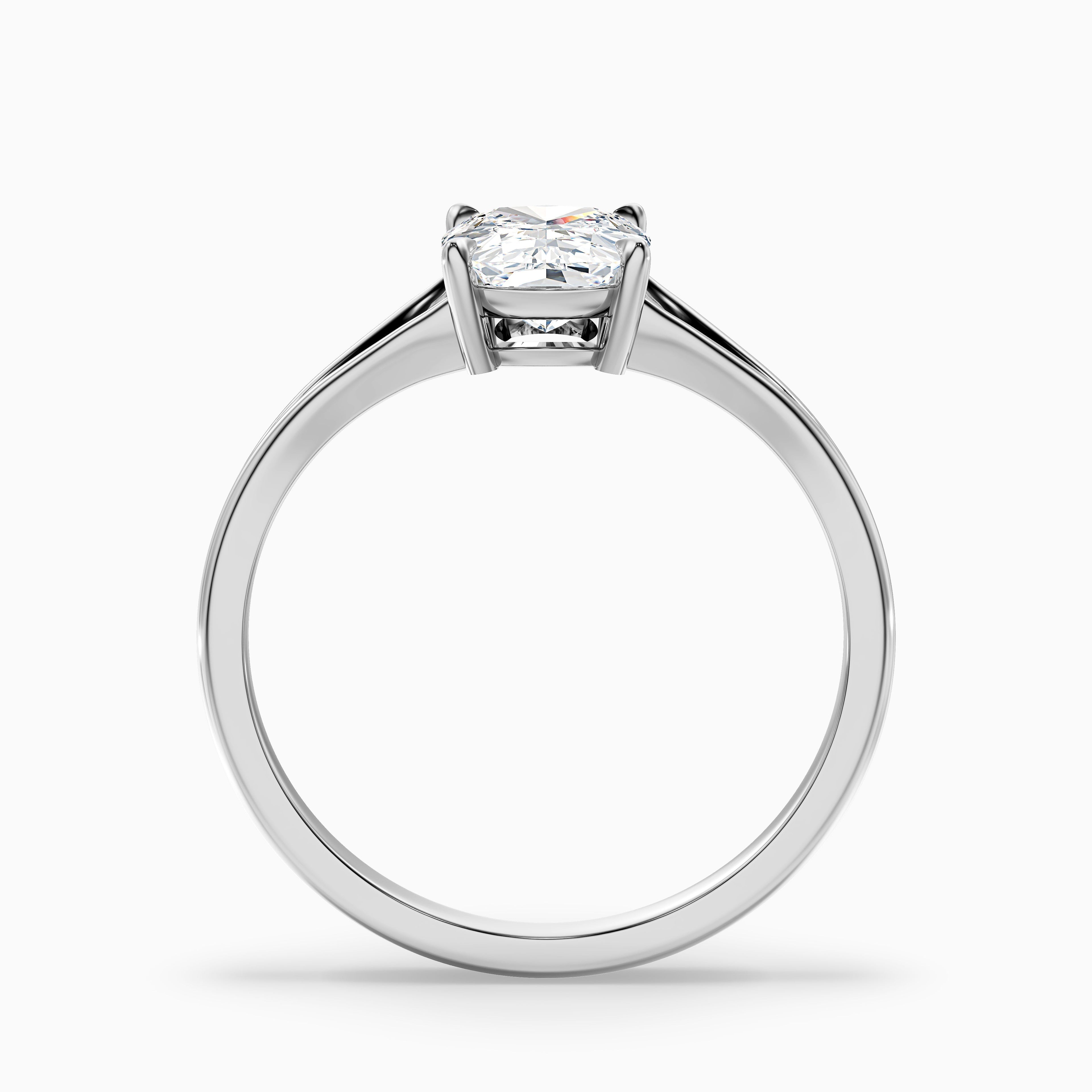 Maren 1.5 Carat Elongated Cushion Cut Split Shank Moissanite Diamond Ring in 10k White Gold