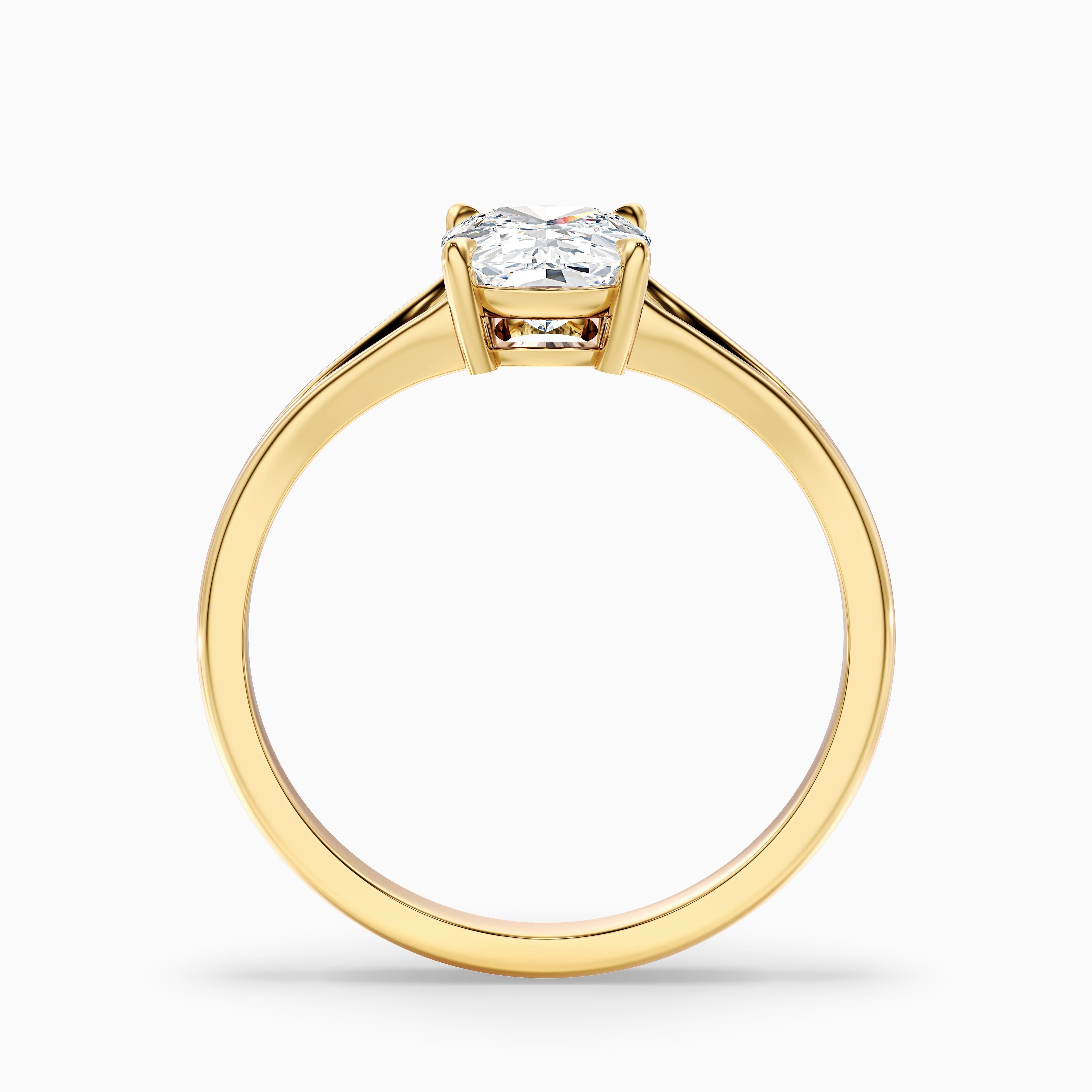 Maren 2 Carat Elongated Cushion Cut Split Shank Lab Grown Diamond Ring in 14k White Gold