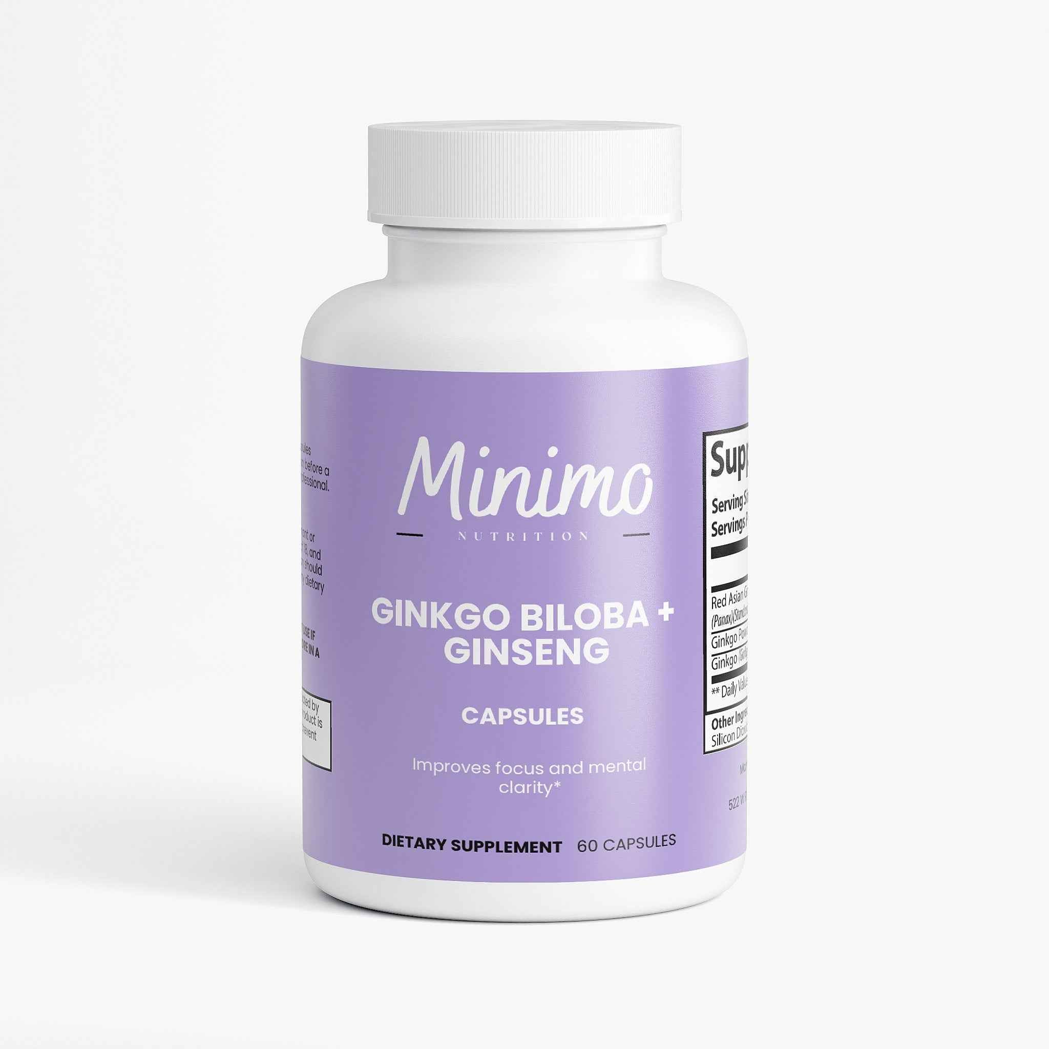Ginkgo Biloba + Ginseng, 60 ct.