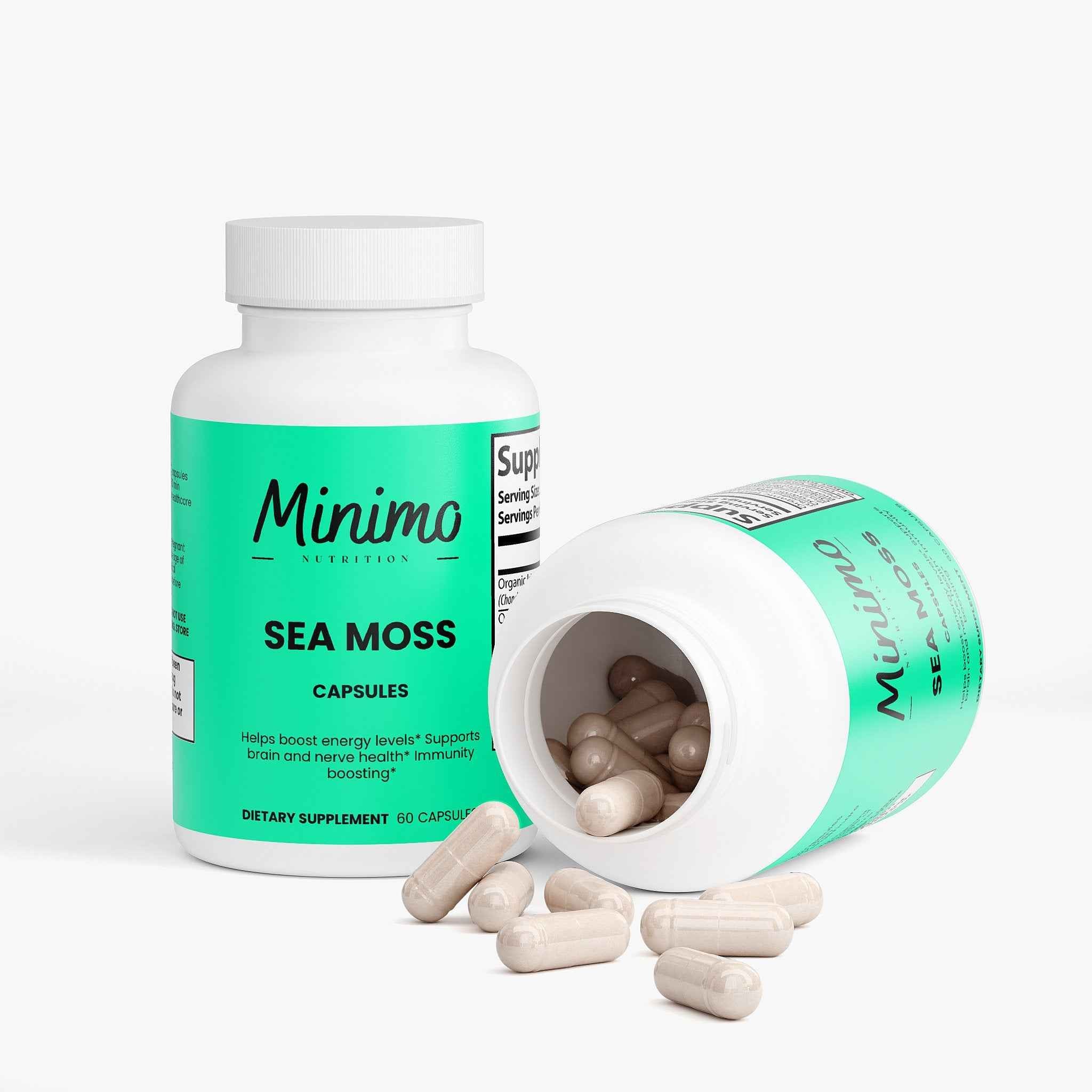 Sea Moss with Bladderwrack and Burdock Root, 60 ct. by Minimo Nutrition
