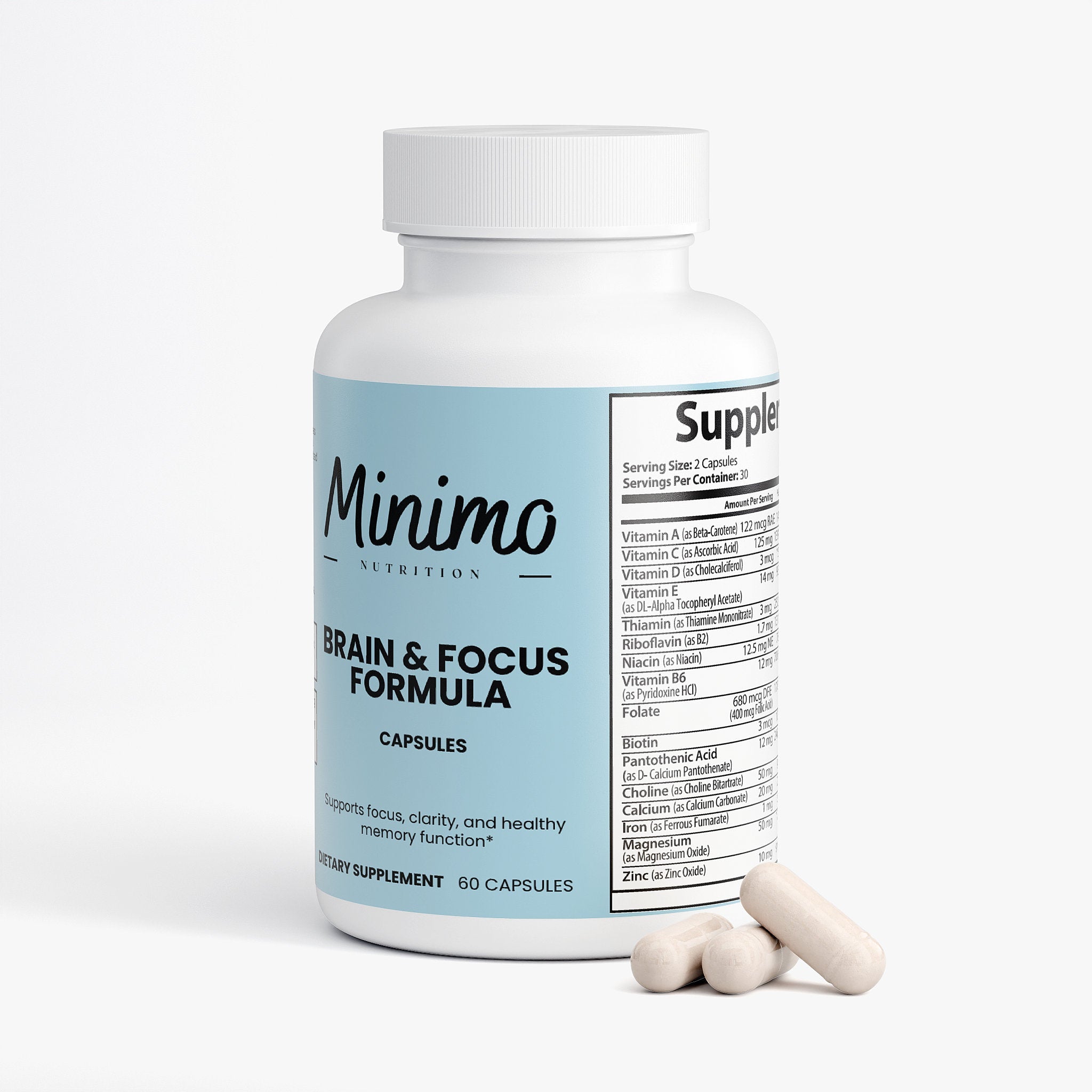 Brain & Focus Formula, 60 ct. by Minimo Nutrition
