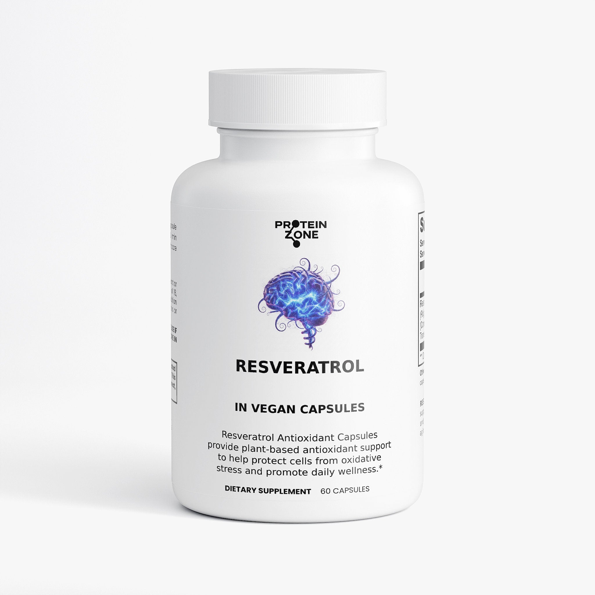 Resveratrol 600mg - Cellular Health & Antioxidant Capsules by Protein Zone