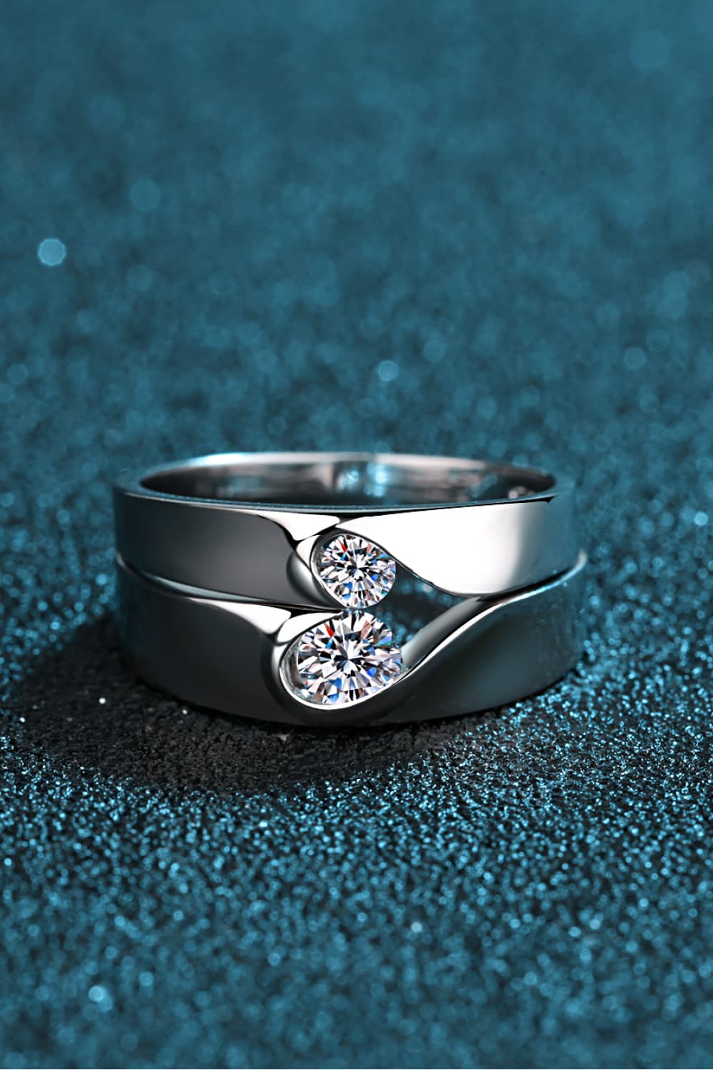 Sparkala™ Rhodium-Plated Inlaid Swirl Ring by Sparkala