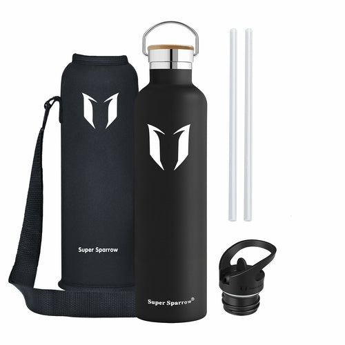 Insulated Stainless Steel Water Bottle 32oz - Double Wall Vacuum Insulated, BPA Free, Leak Proof