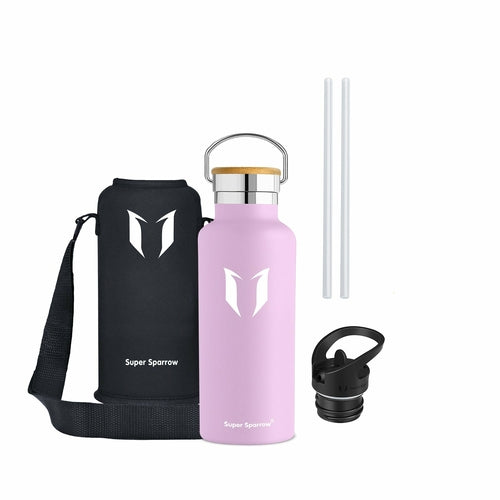Insulated Stainless Steel Water Bottle - 17oz/500ml Double Wall Vacuum Flask