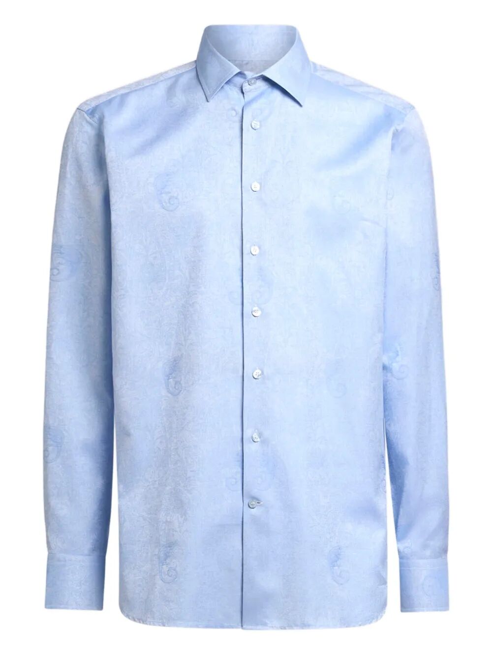 Etro Men Cotton Jacquard Shirt With Gecko Motif by Luosophy