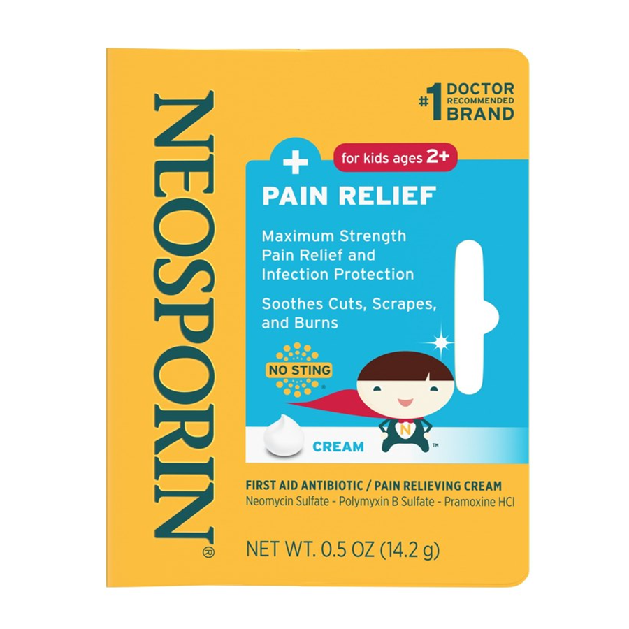 Neosporin First Aid Antibiotic + Pain Relief Cream For Kids, .5 Oz by Pasteur Pharmacy