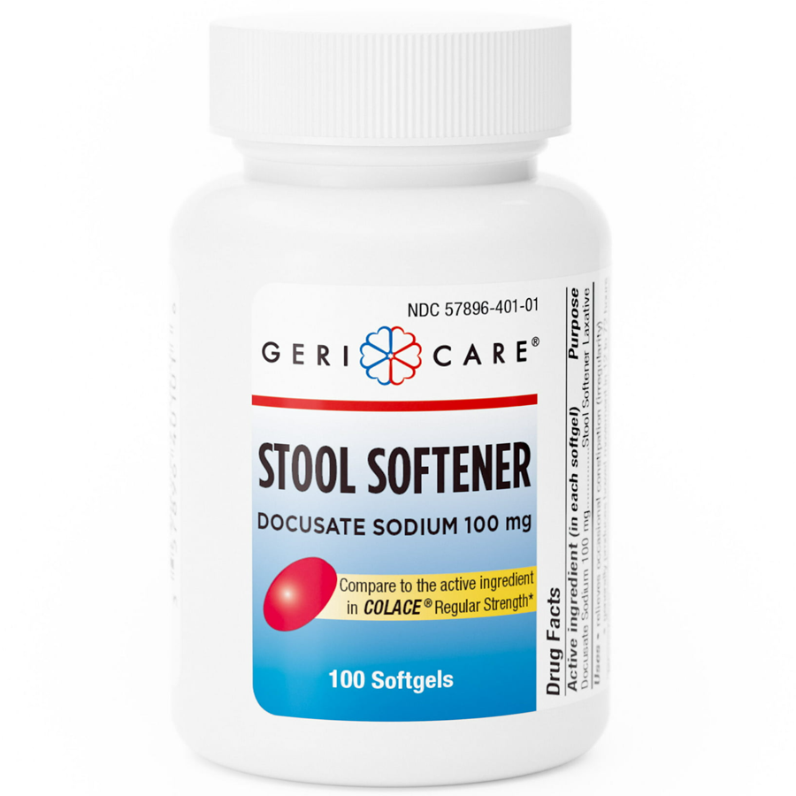 GeriCare Docusate Sodium 100 Mg Capsules, 100ct by Pasteur Pharmacy