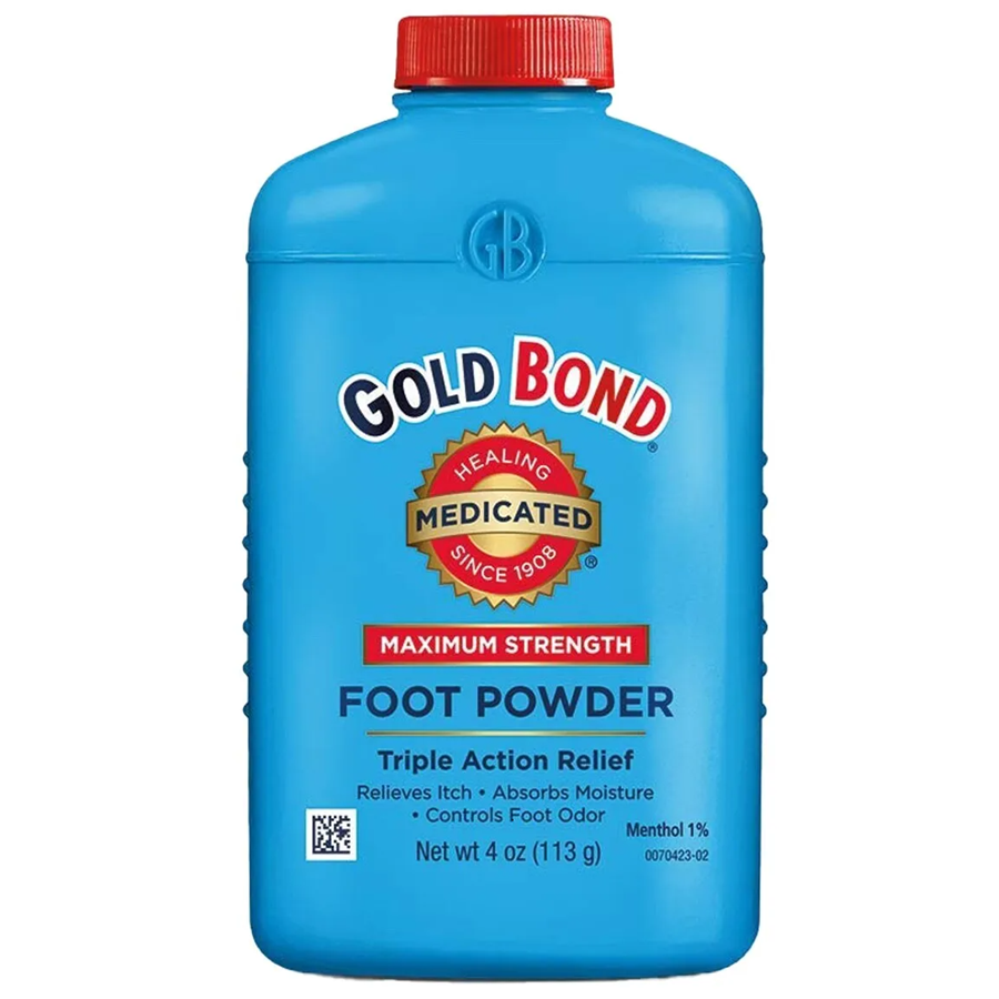Gold Bond Foot Powder, Maximum Strength, Medicated - 4 Ounce by Pasteur Pharmacy