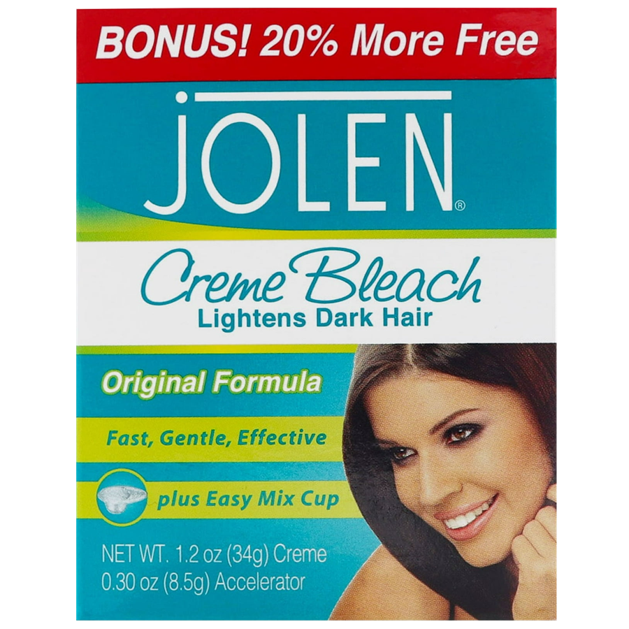 Jolen Creme Bleach Dark Hair Lightener Cream Original - 1.2 Oz Jar by Pasteur Pharmacy