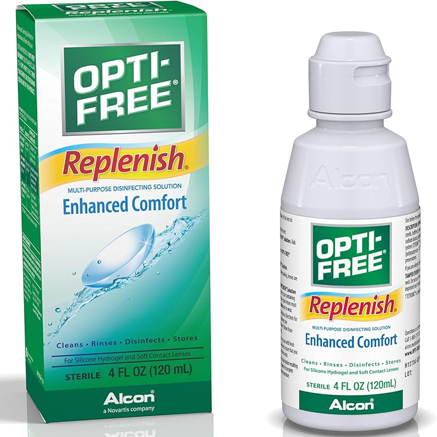 Opti-Free Replenish Contact Lens Solution, Enhanced Comfort, 4 Oz by Pasteur Pharmacy