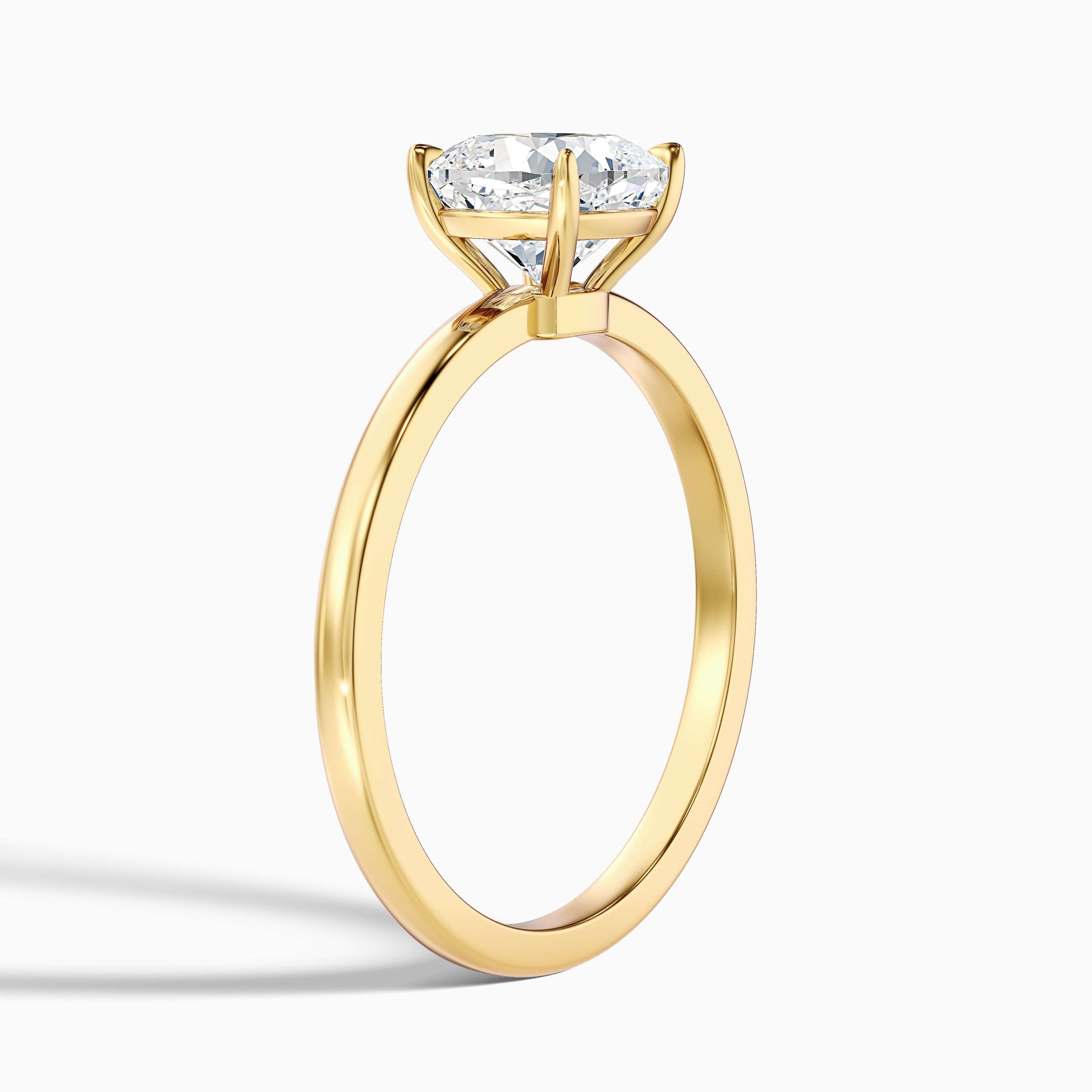 Harly 1 Carat Cushion Cut Low Profile Solitaire Lab Grown Diamond Ring in 14k Rose Gold