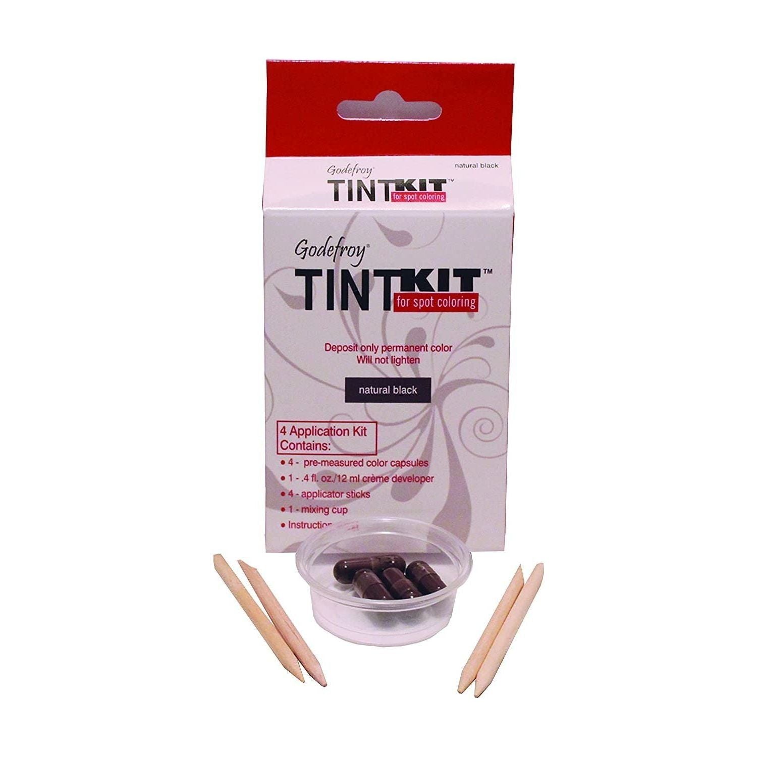 Godefroy Tint Kit Natural Black - 4 Application Kit