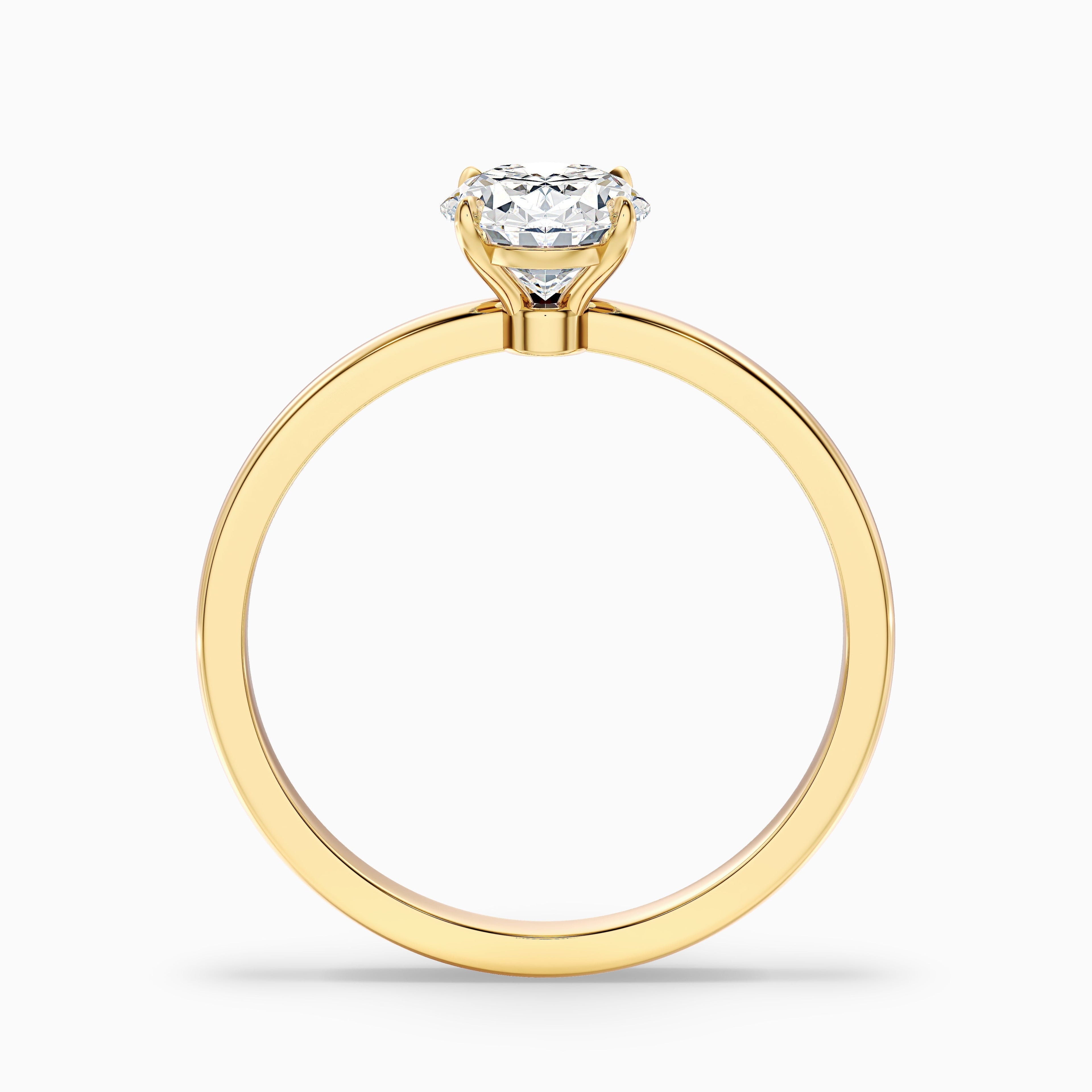 Kaley 5 Carat Oval Cut Low Profile Solitaire Lab Grown Diamond Ring in 18k Rose Gold