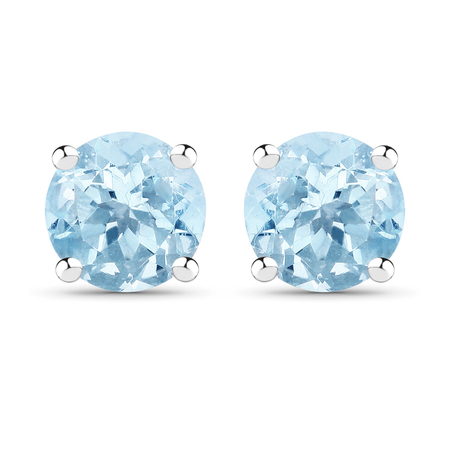 2.10 Carat Genuine Blue Topaz .925 Sterling Silver Earrings DestGlow