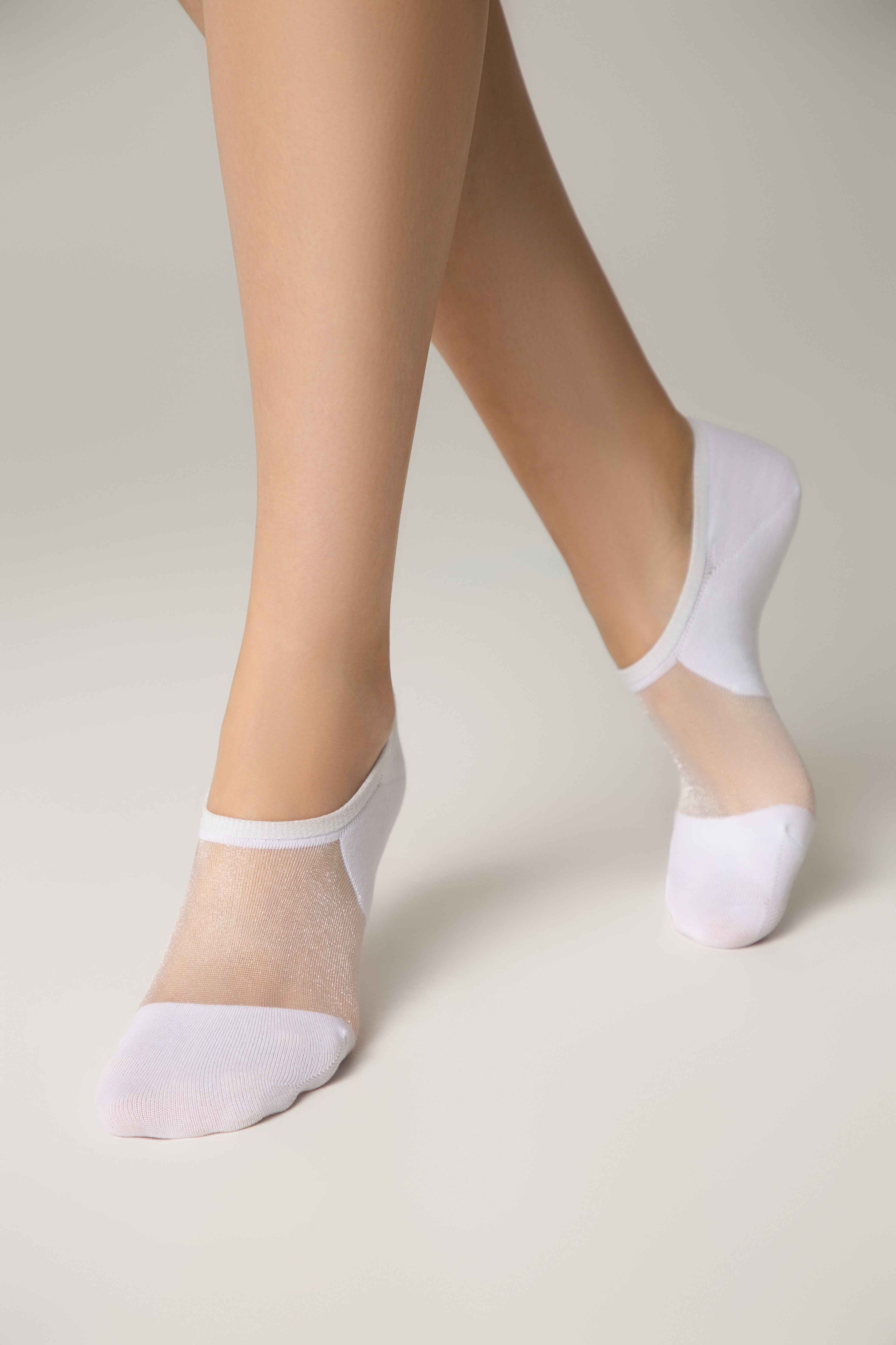 Cotton Ankle Socks Conte Active - Inserts Of Transparent Mesh